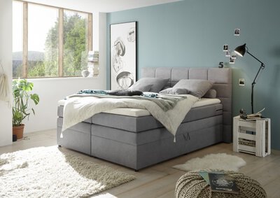 Bild von Boxspringbett ca. 212 x 124 x 204 cm ED-Lifestyle grau