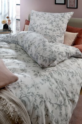 Bild von Satin-Bettwäsche Casa Nova grau