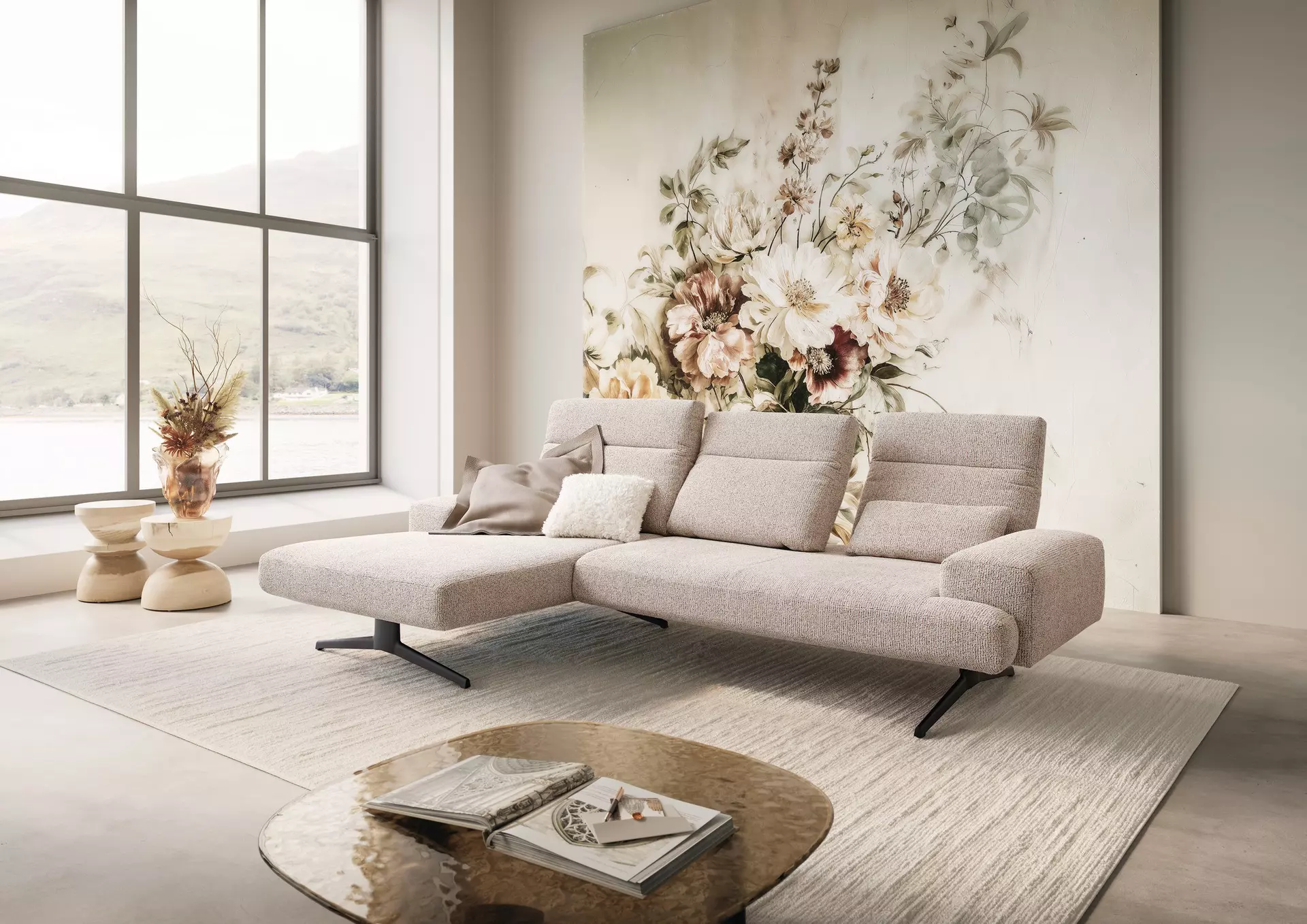 Polstergarnitur CLAYTON Koinor Textil 161 x 70 x 271 cm