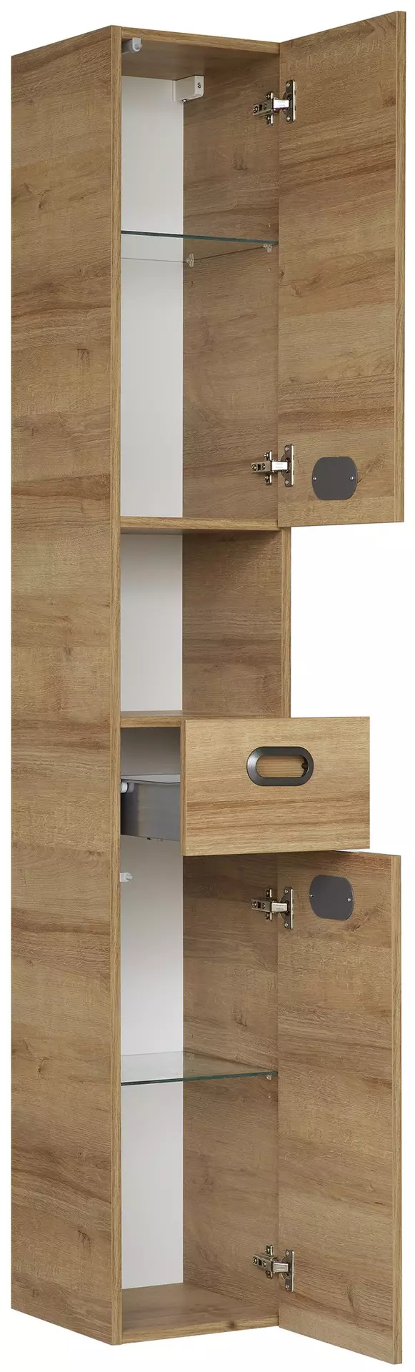 Hochschrank braun Inhofer cm Möbel 33 185 x | ca. x 30