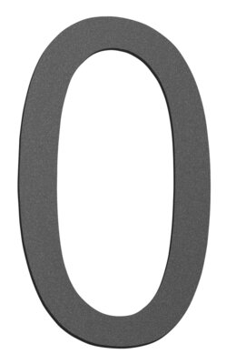 Bild von Hausnummer Metall grau