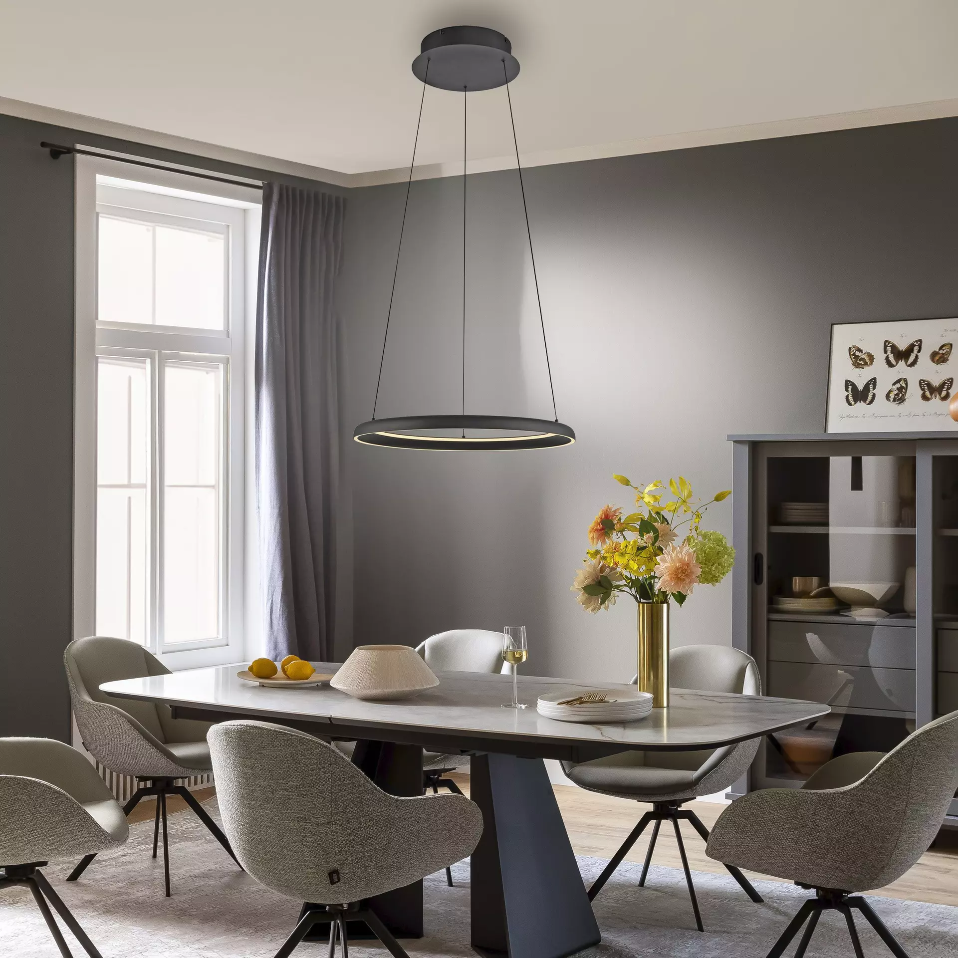 Hängeleuchte SW QUILLO SCHÖNER WOHNEN-Kollektion Metall 60 x 180 x 60 cm