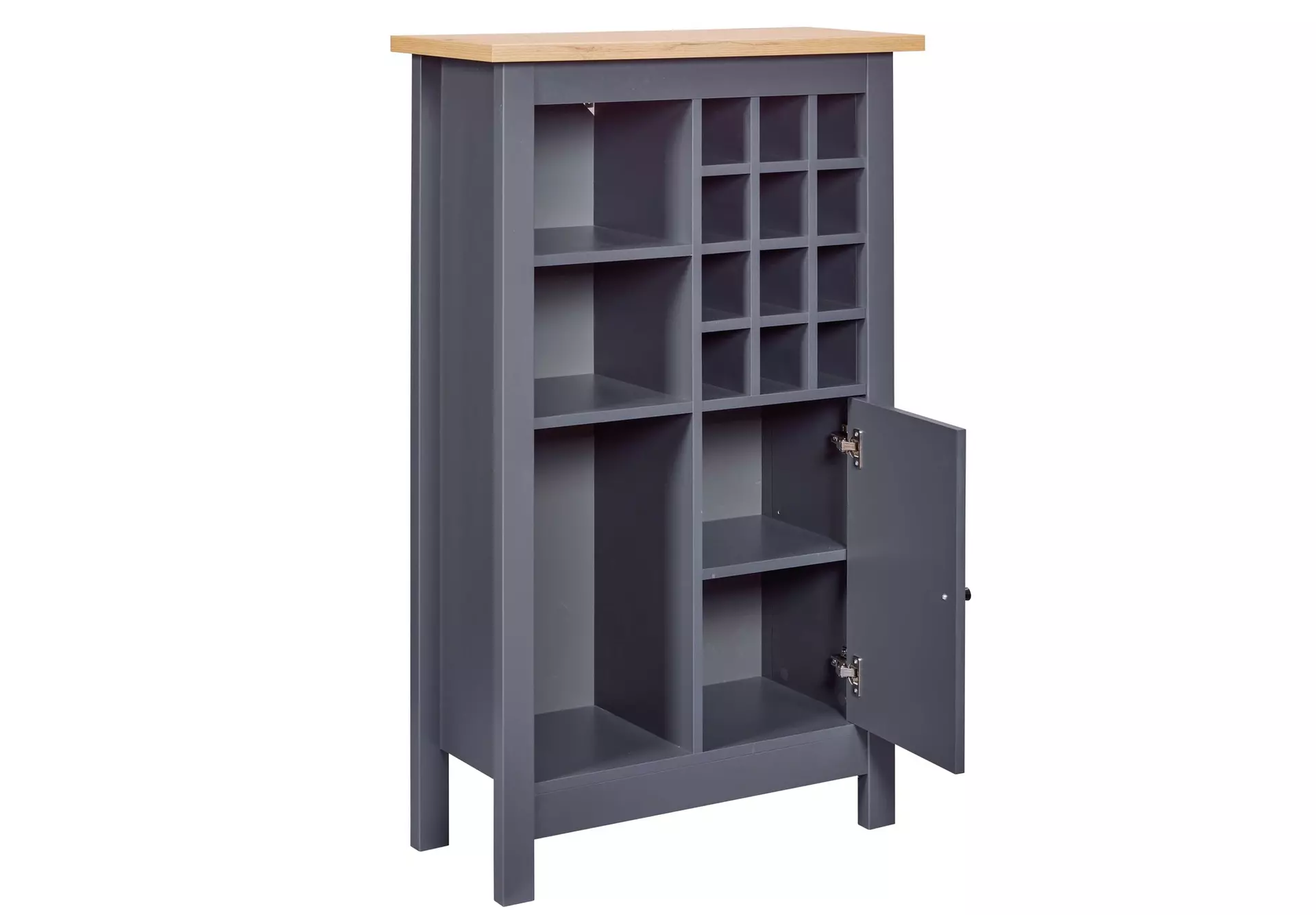 Weinregal Weinschrank Nellina Inter Link Holzwerkstoff 76 x 124 x 76 cm