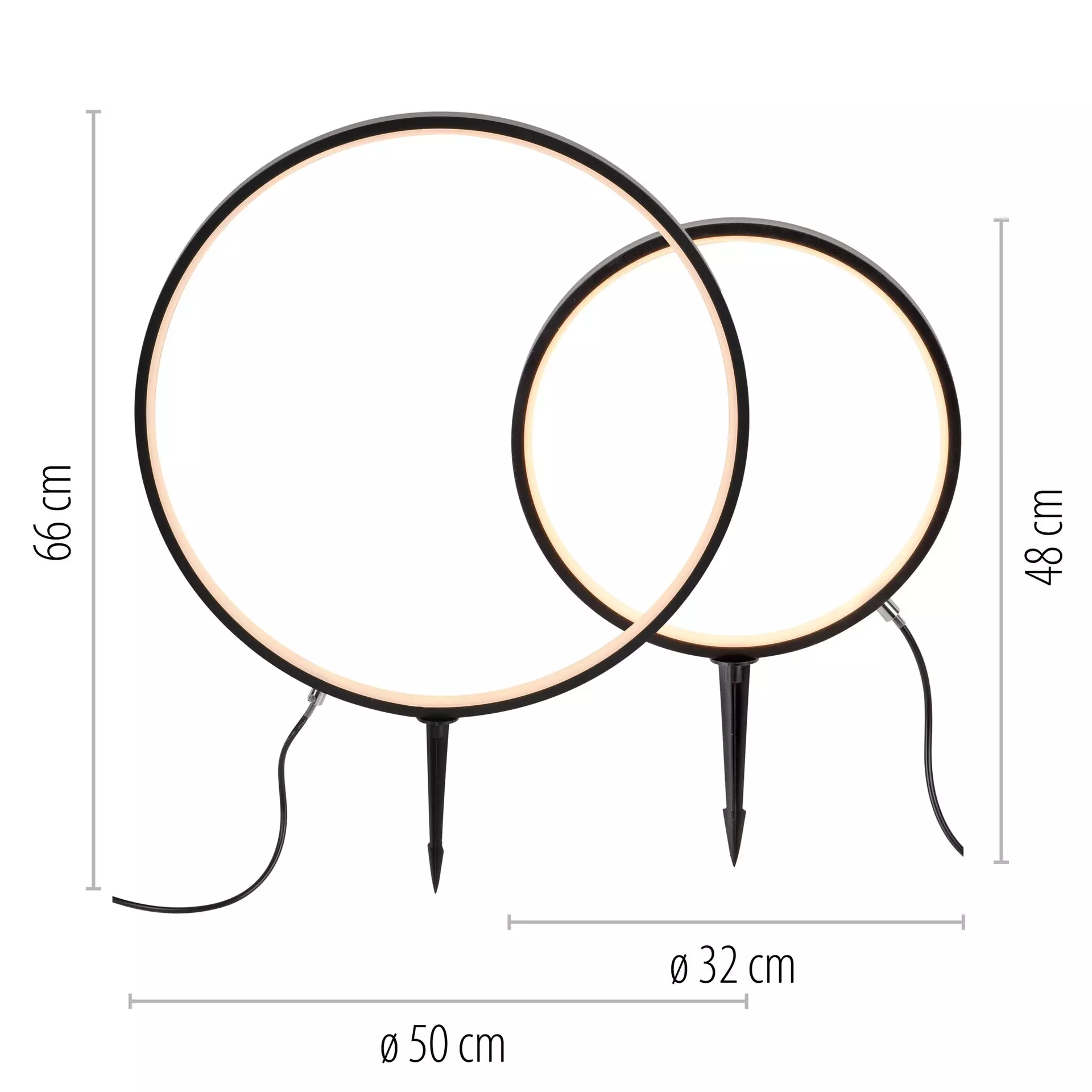 Gartenspieß ZIRKULU JUST LIGHT Metall 50 x 66 x 50 cm
