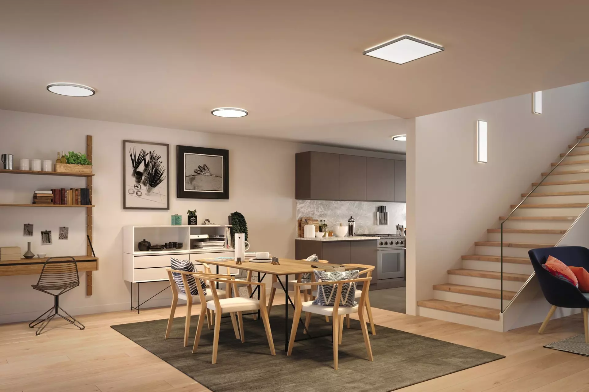 Deckenleuchte Atria Shine Paulmann Kunststoff 42 x 2 x 42 cm
