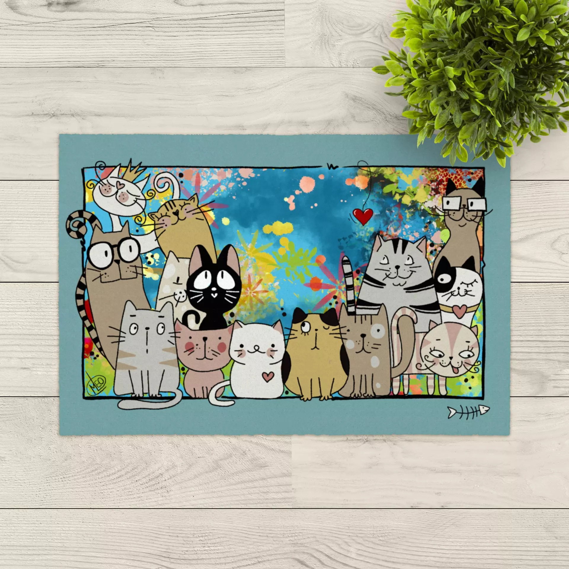 Türmatte Modern Printed La-Ko Textil 50 x 75 cm