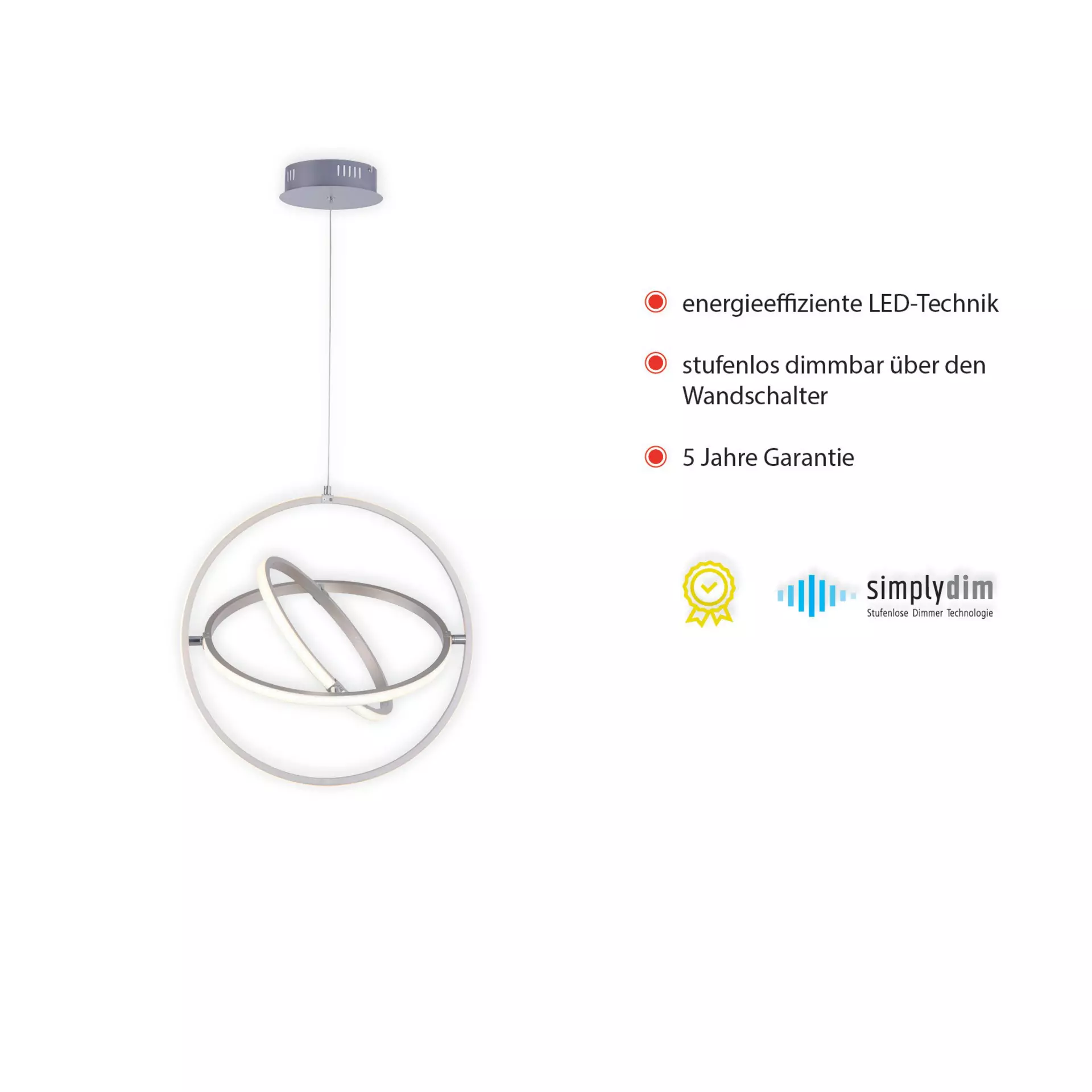 Hängeleuchte JELLA JUST LIGHT Metall 50 x 120 x 50 cm