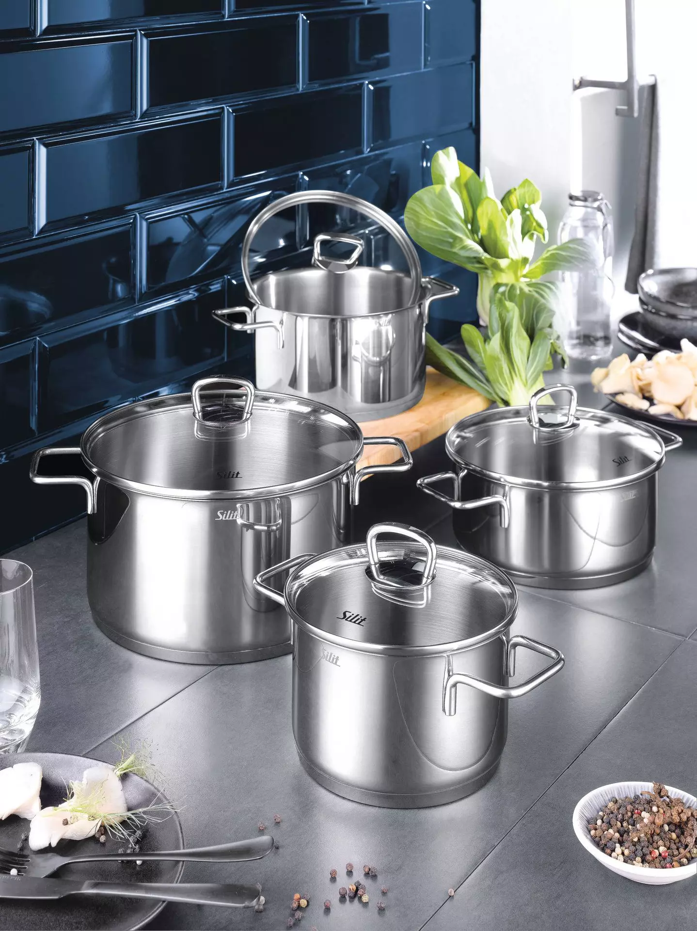 Topf-Set Alicante Silit Metall 30 x 22 x 52 cm