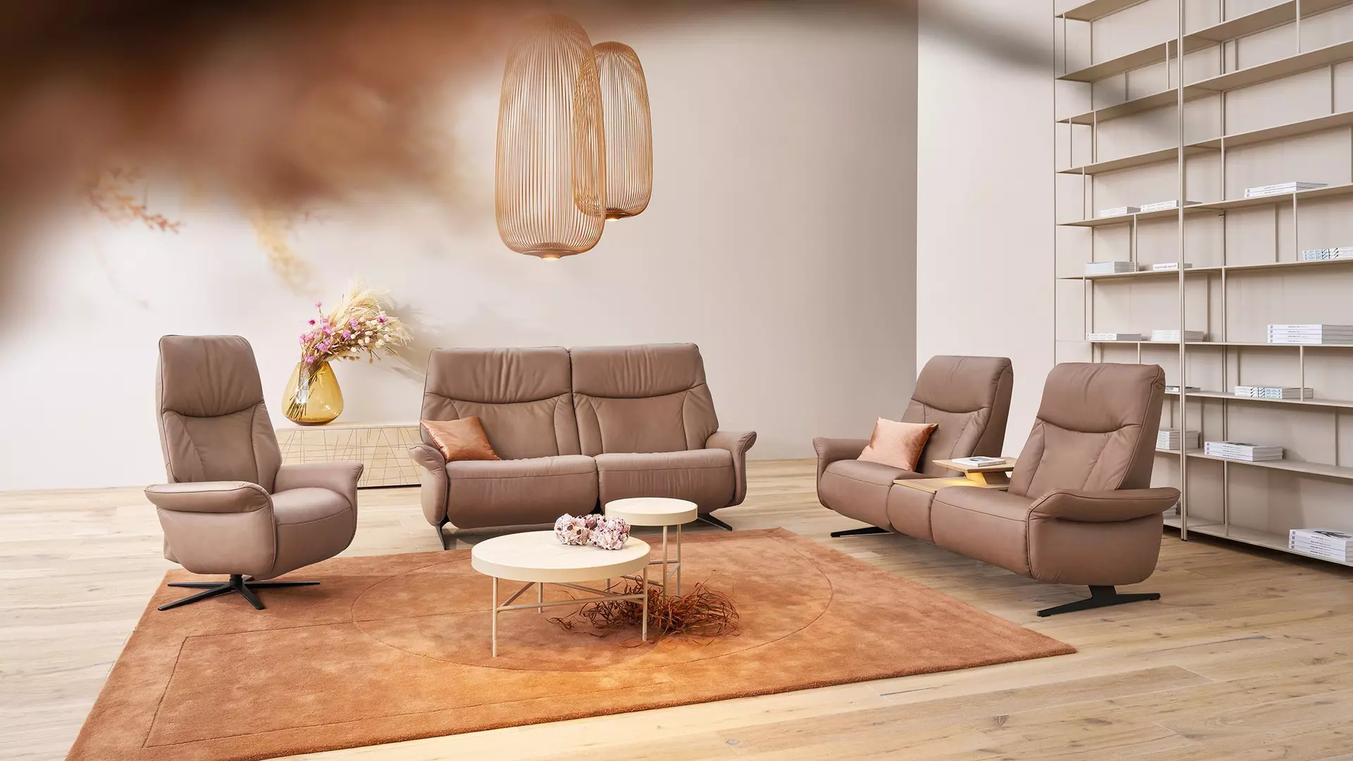 Sofa 2,5-Sitzer VARIA 4472 MONDO Leder 90 x 108 x 213 cm