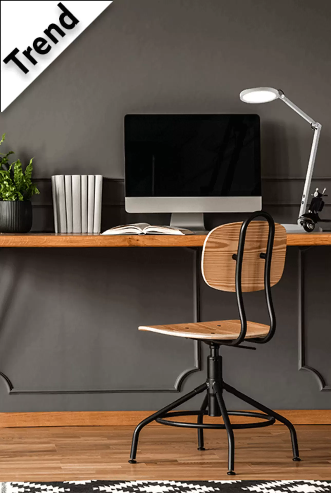 Teaserbild von dem Wohnttrend Minimalistisches Home Office