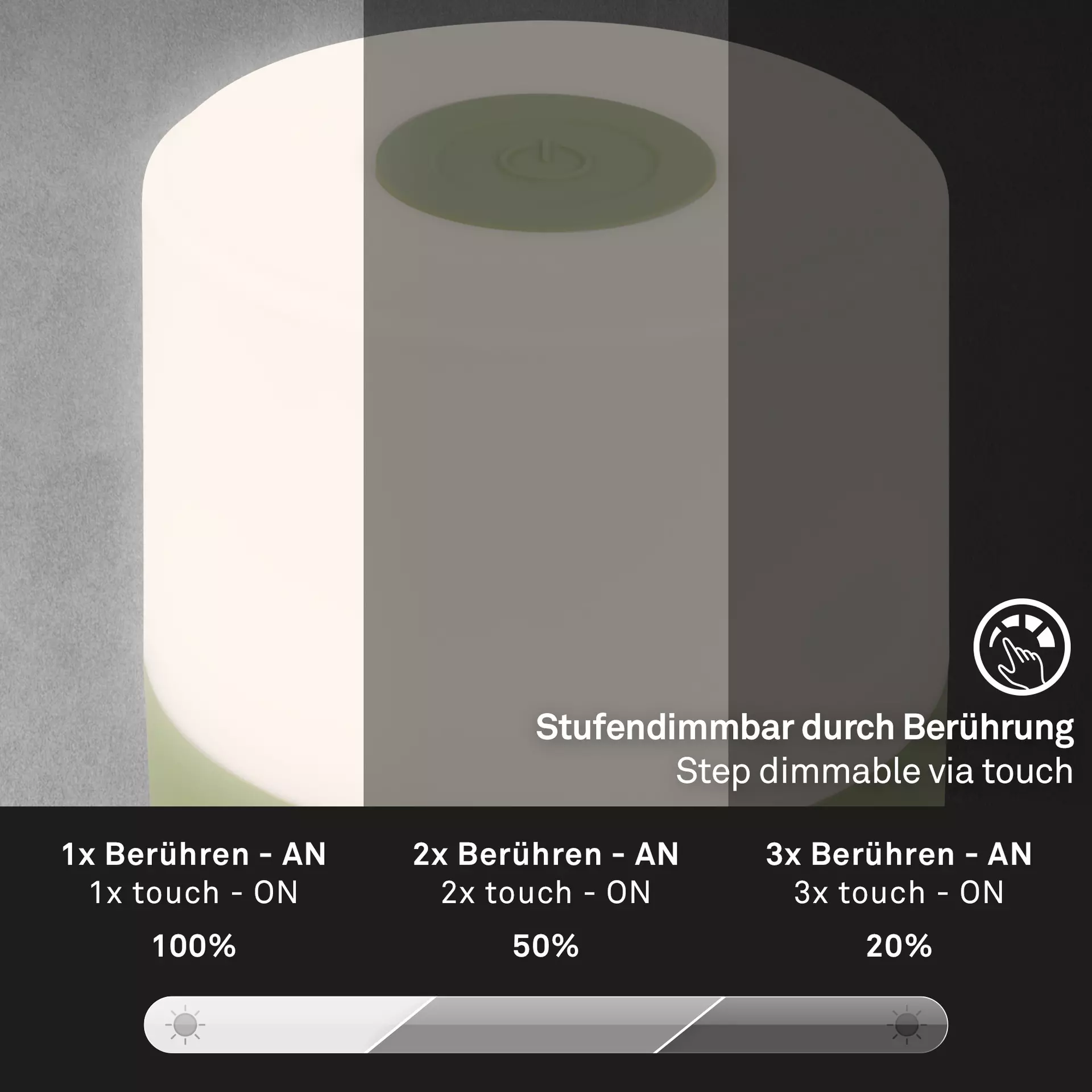 Tischleuchte SMAL Briloner Kunststoff 7 x 7 x 7 cm