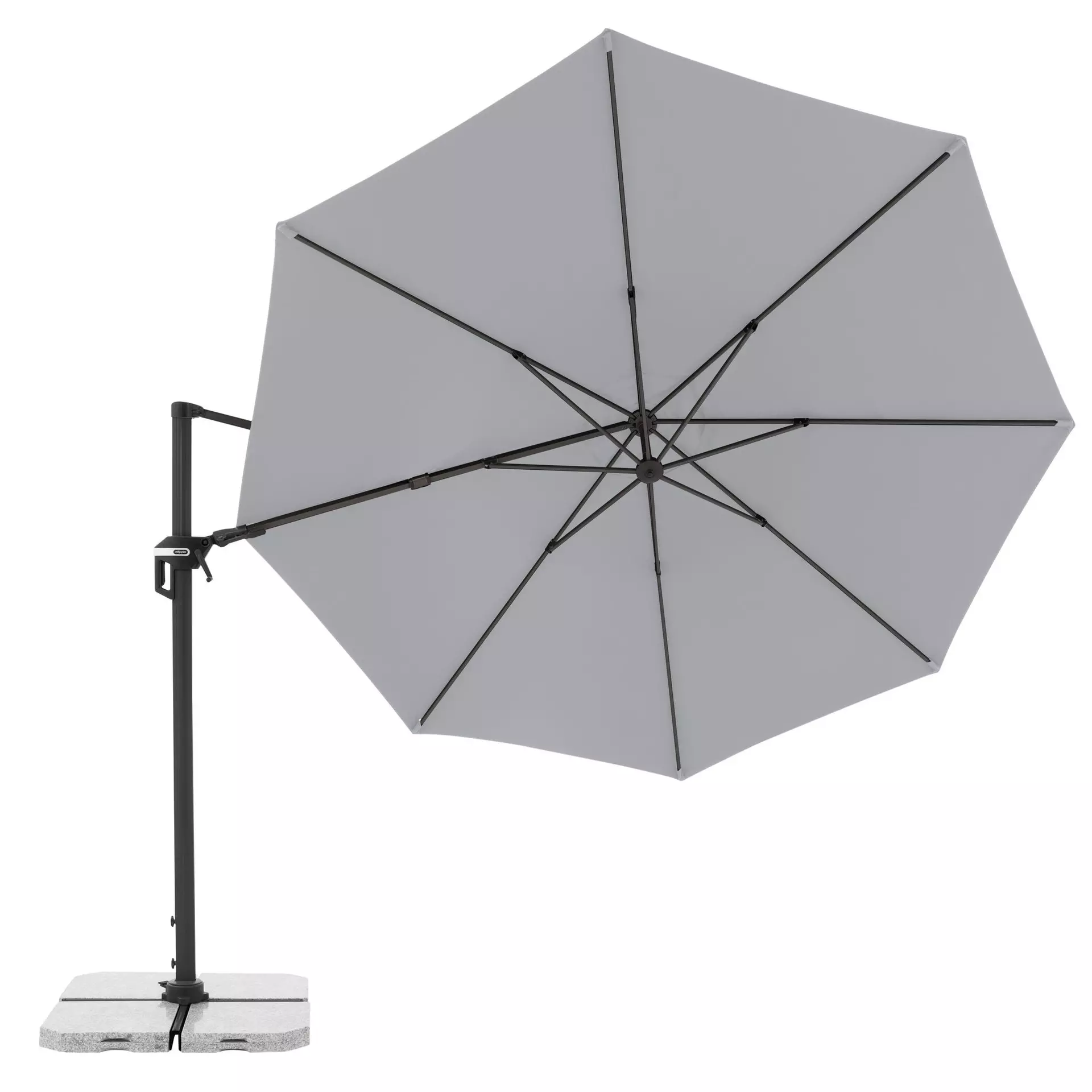 Sonnenschirm SPIRIT BLACK Outdoor Textil 370 cm