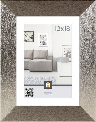 Bild von Bilderrahmen Holzwerkstoff silber