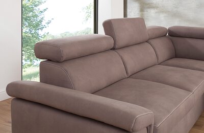 2. Bild von Ecksofa Polyester braun Vito