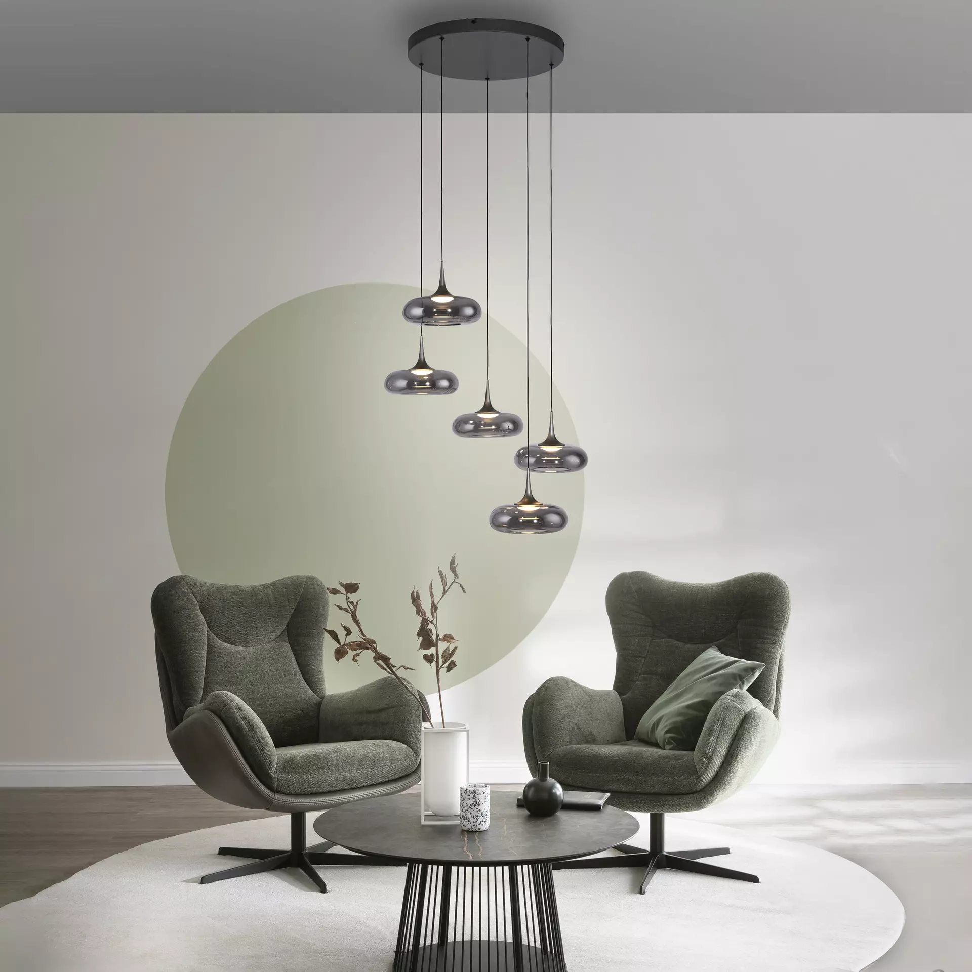 Hängeleuchte SW POSH SCHÖNER WOHNEN-Kollektion Metall 62 x 200 x 62 cm