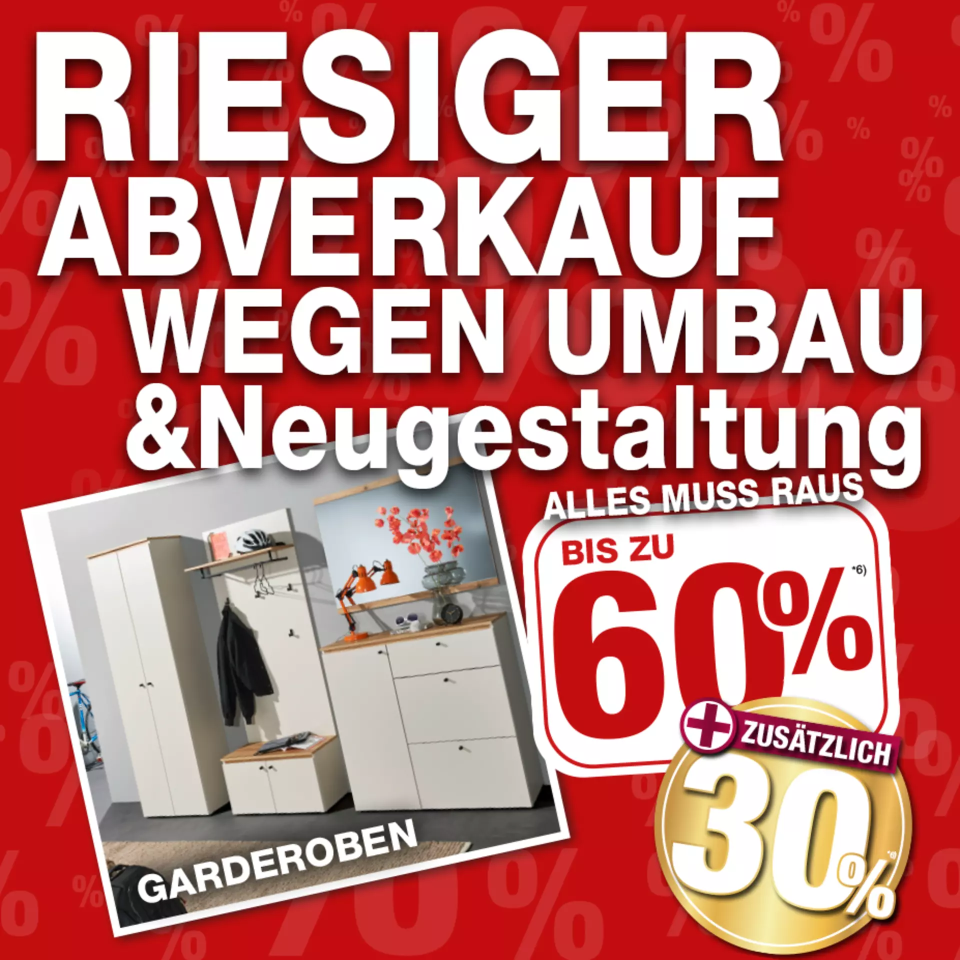Jetzt 60% auf alle Garderoben-Möbelschnäppchen bei Möbel Inhofer in Senden sichern! und zusätzlich 30% oben drauf!