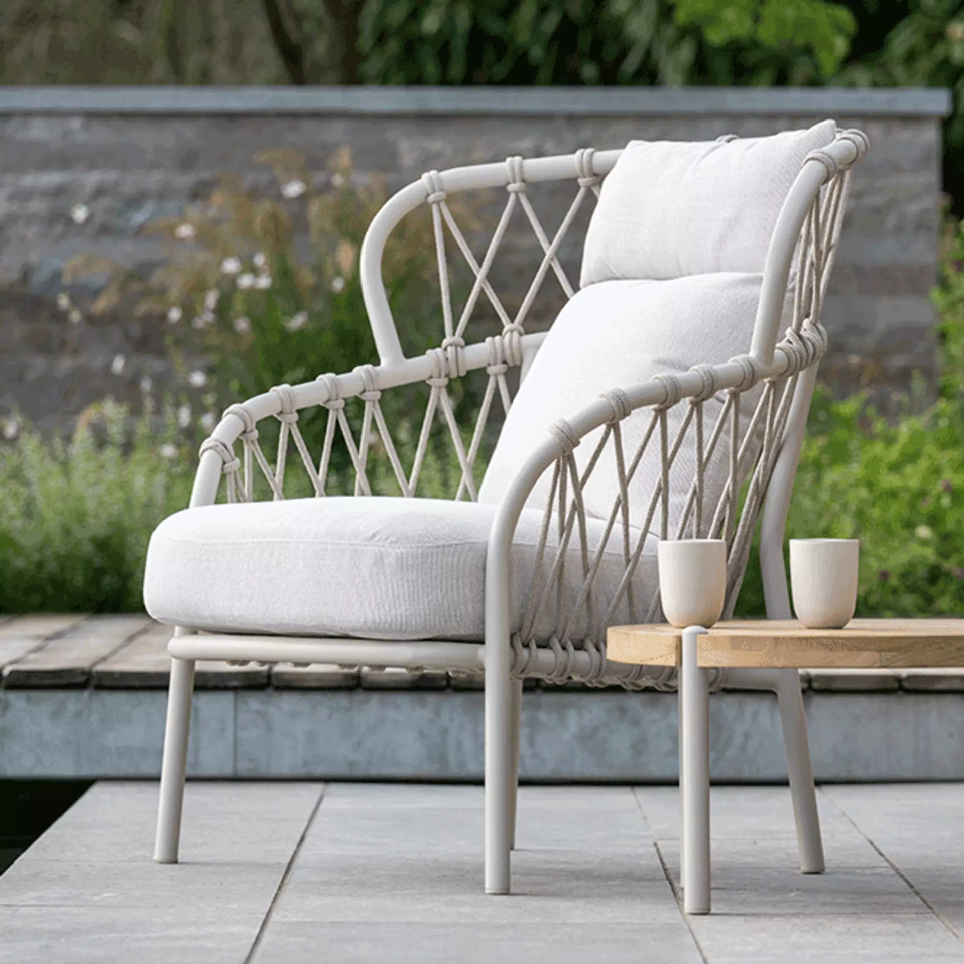 Seilgeflecht statt Polyrattan ist angesagt