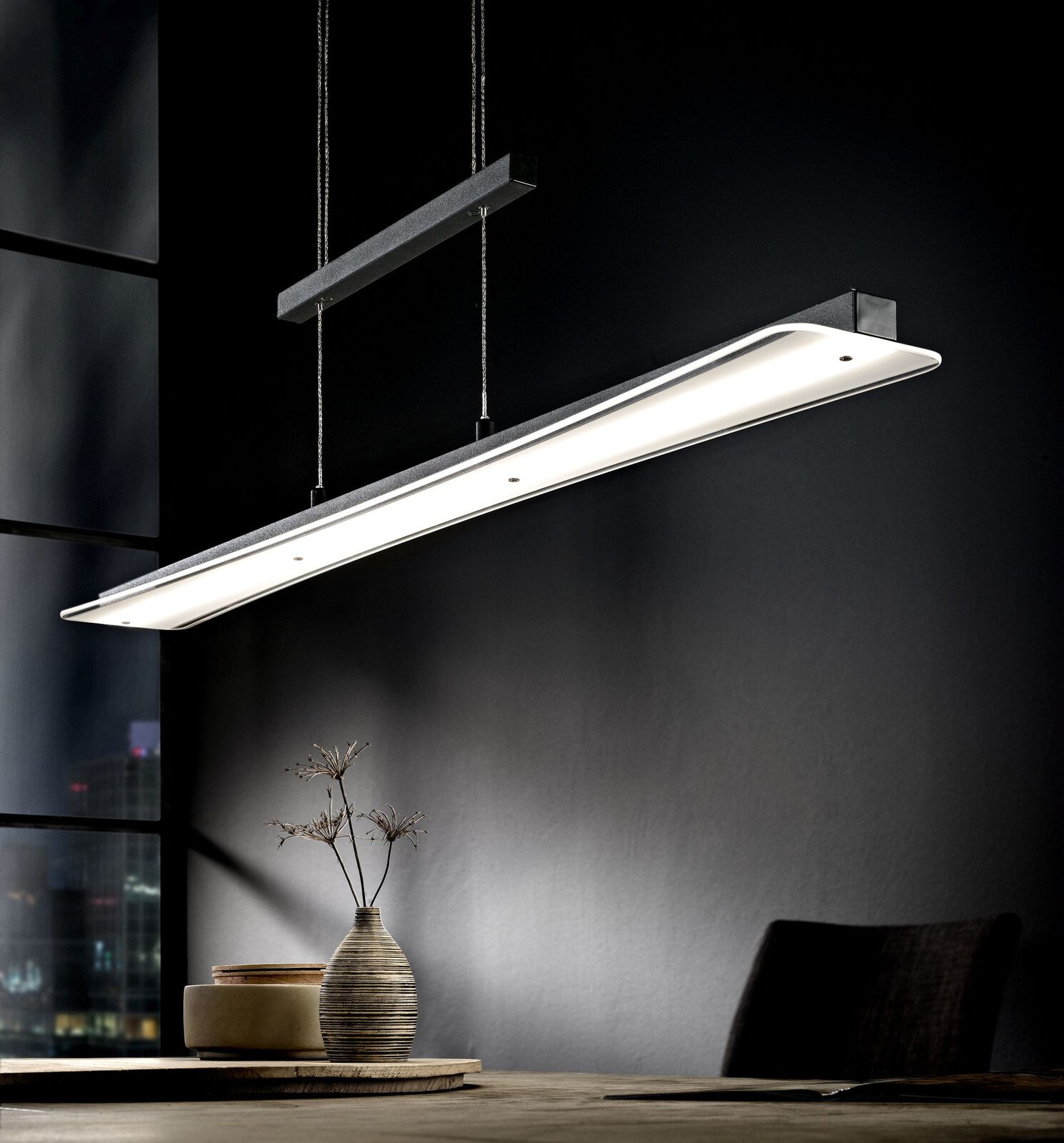 Hängeleuchte Casa Nova Metall schwarz ca. 100 cm x 150 cm x 12 cm