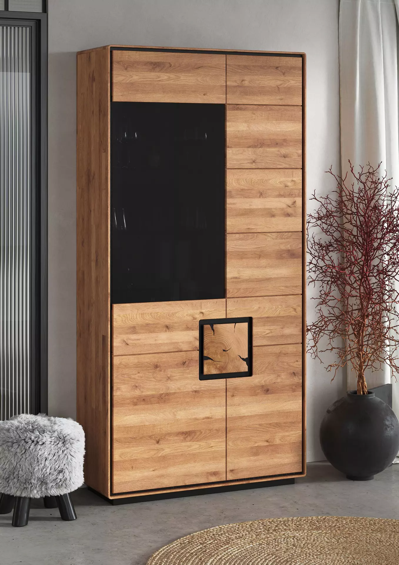 Vitrine WZ-0625 GK Möbel Holz 40 x 203 x 100 cm