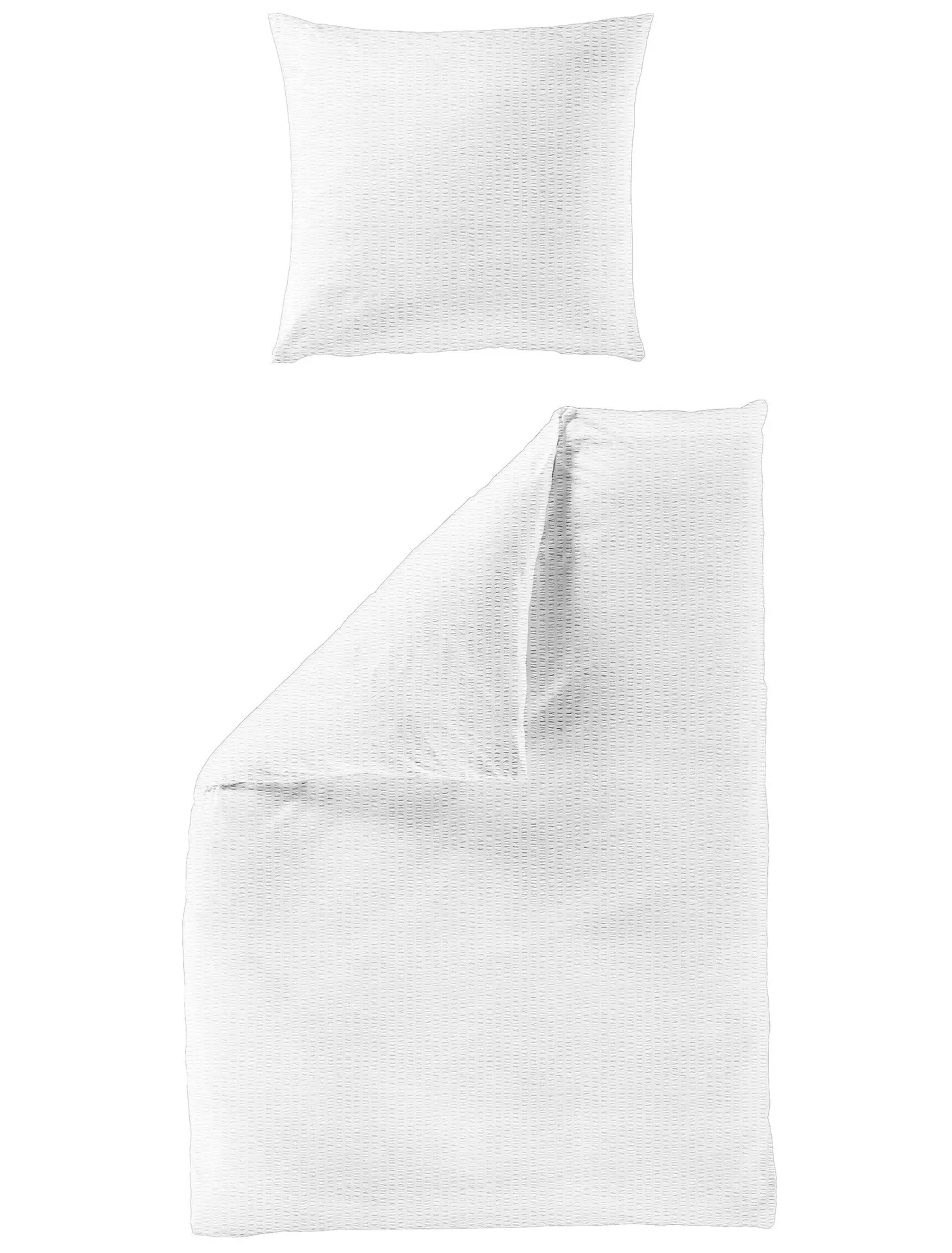 Seersucker-Bettwäsche 3000 Seersucker Uni Bierbaum Textil 155 x 220 cm