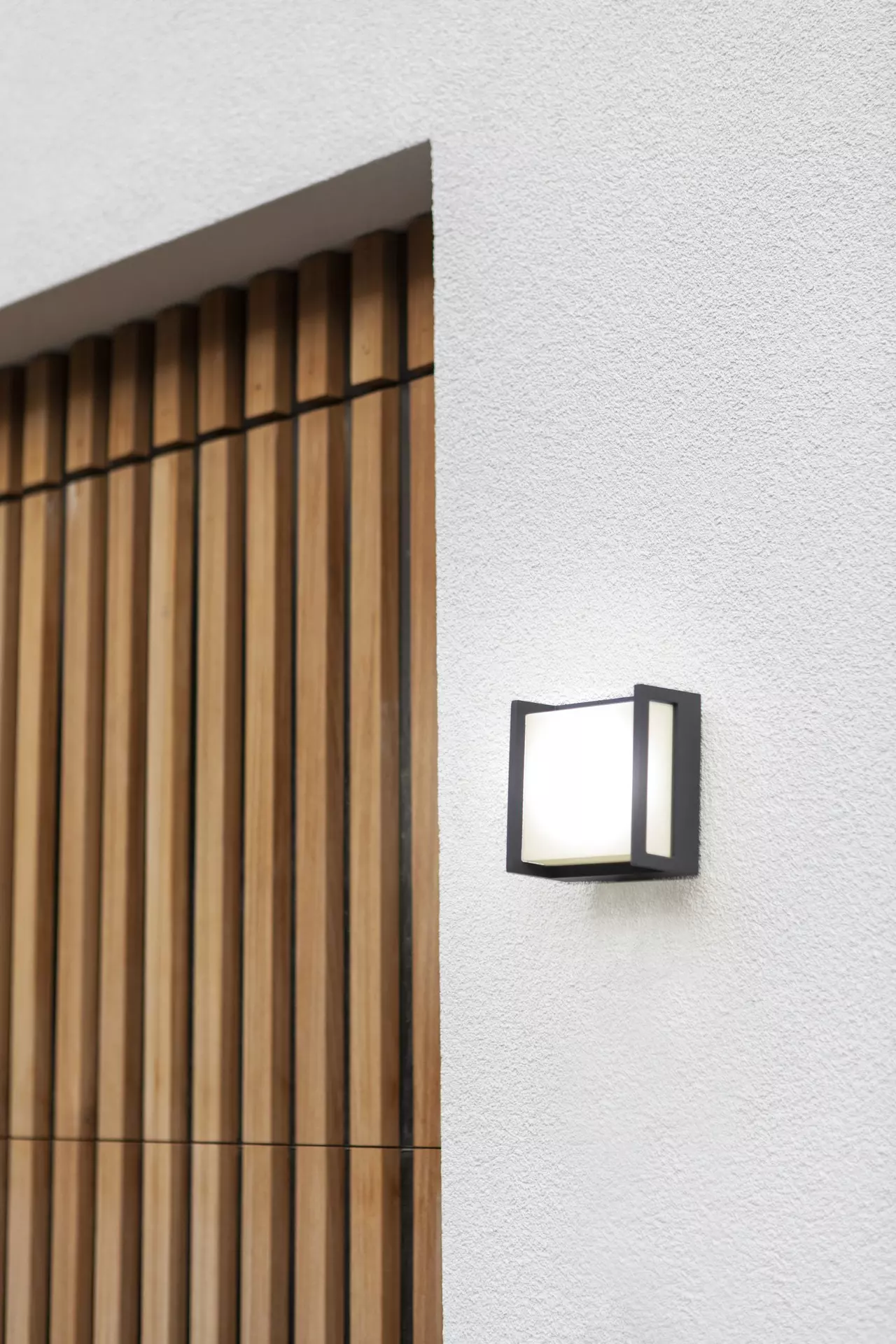 Wand-Aussenleuchte QUBO Eco-Light Metall 7 x 14 x 14 cm