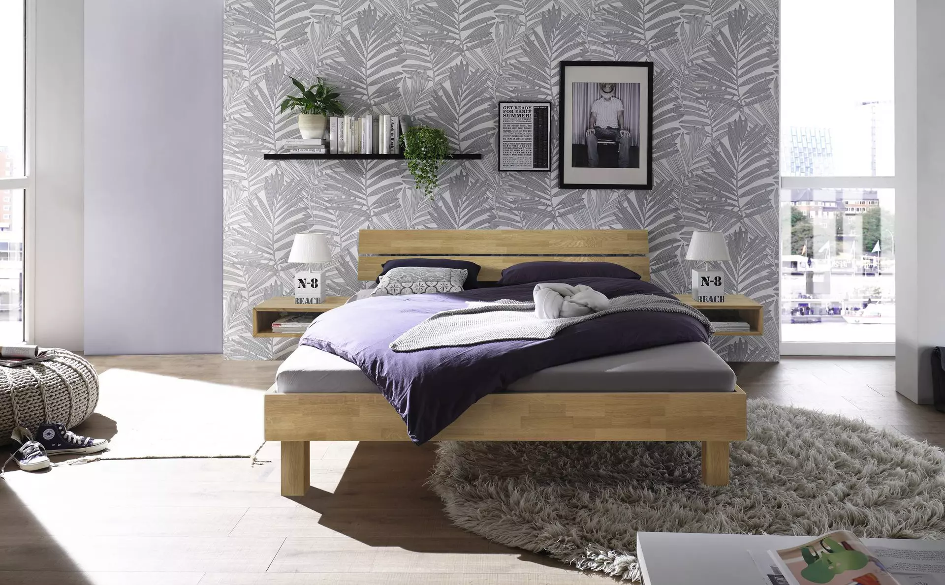 Bett PRATO Hasena Holz 166 x 76 x 214 cm