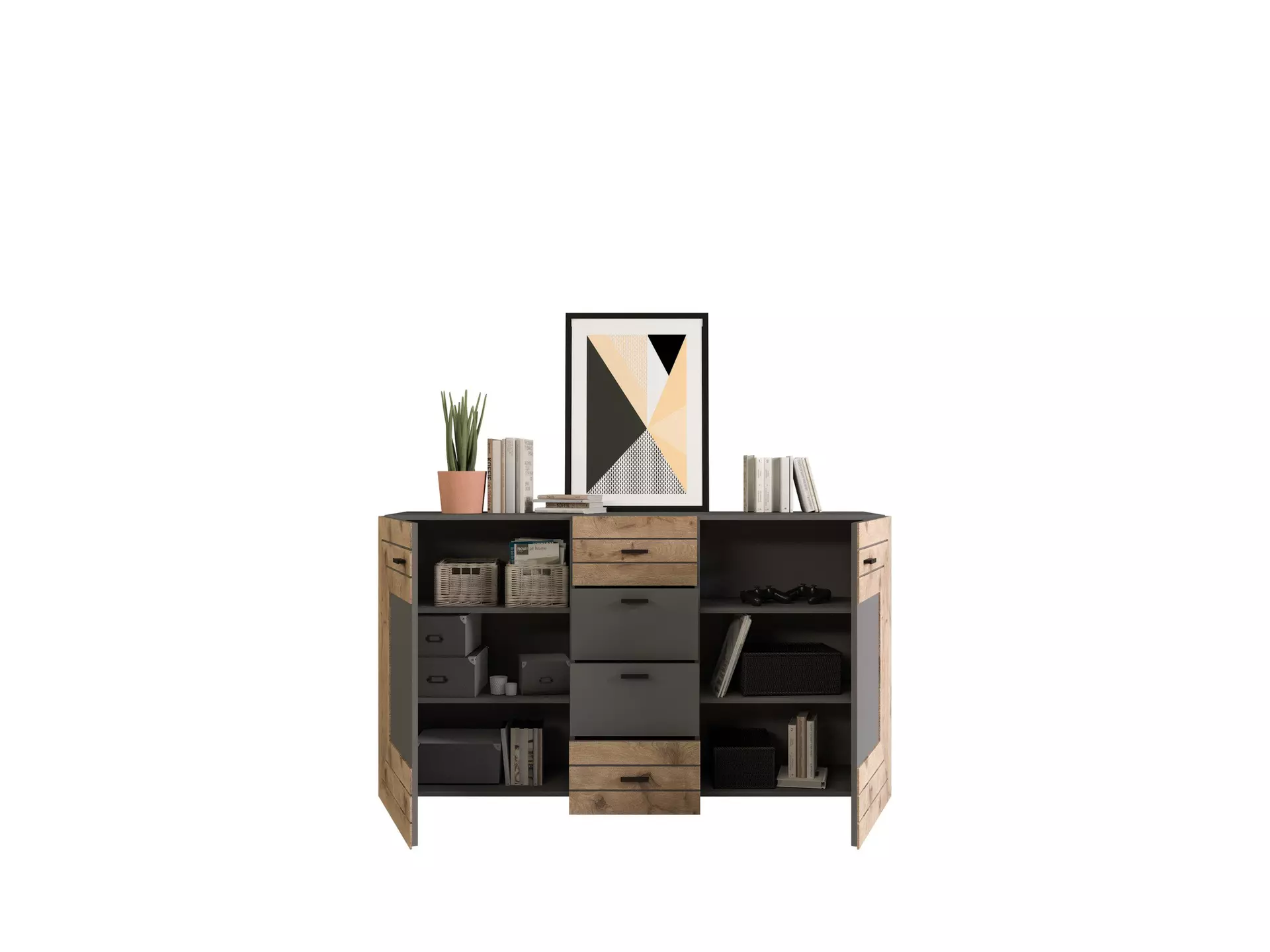 Sideboard Freno CELECT Holzwerkstoff 40 x 90 x 160 cm