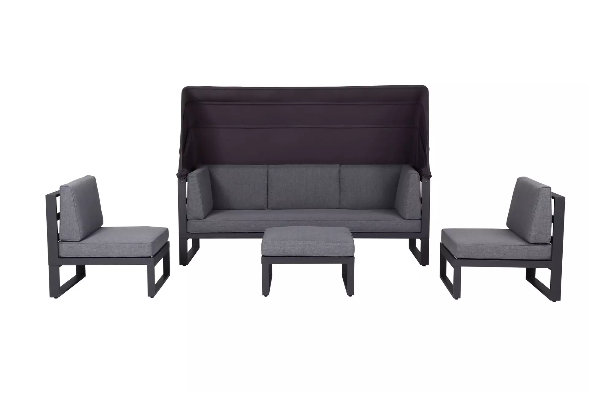 Lounge-Set LESBOS II Outdoor Metall 217 x 86 x 83 cm