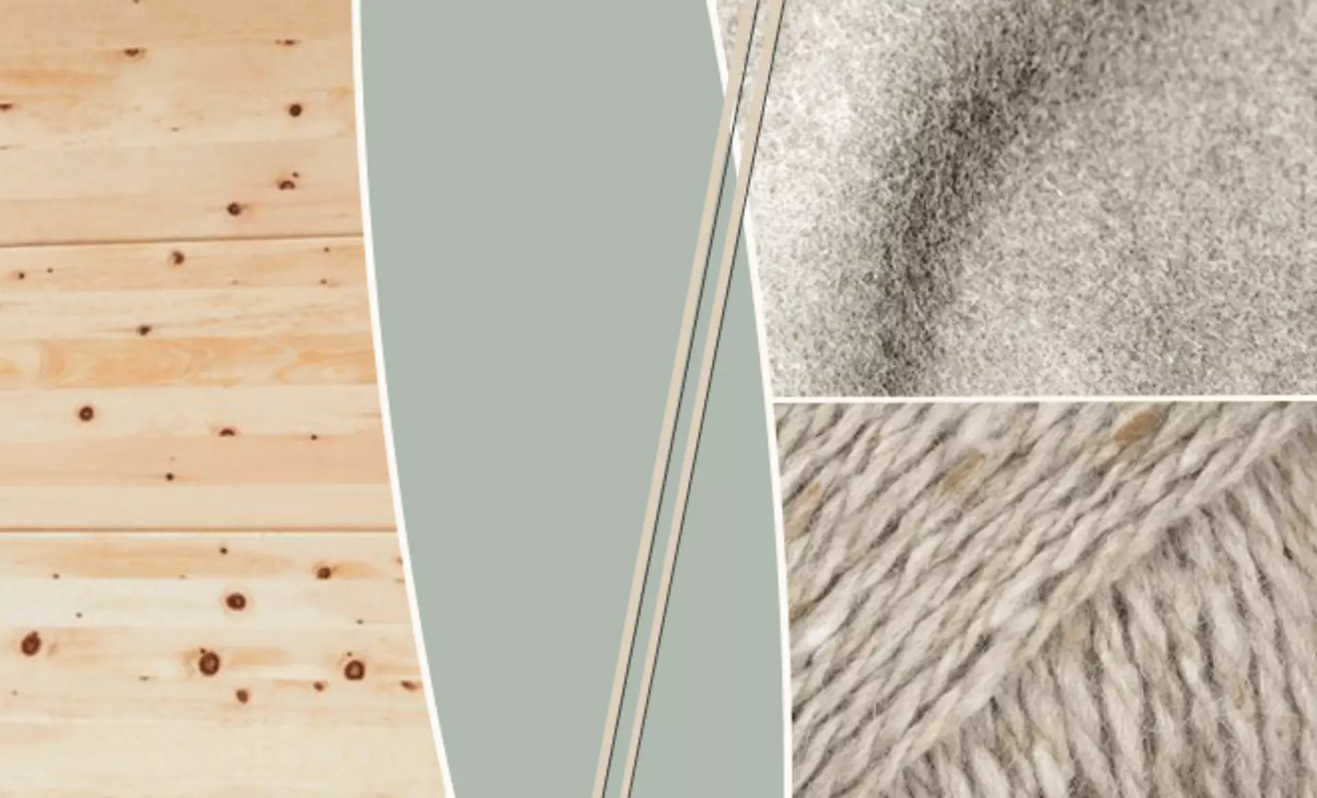 Natürliche Materialien und zarte Farben passend zu Zirbenholz