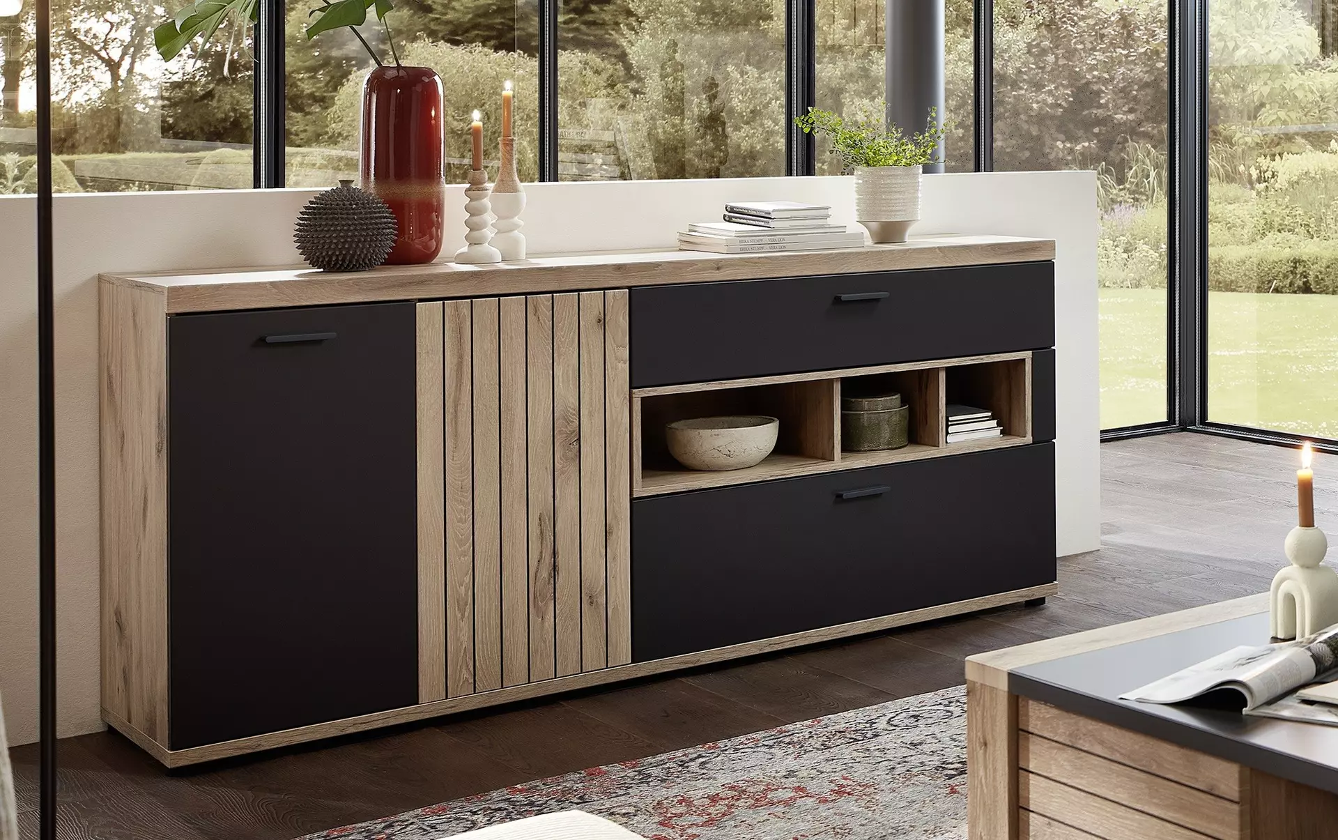 Sideboard LAMELLA Wohn-Concept Holzwerkstoff 46 x 85 x 180 cm