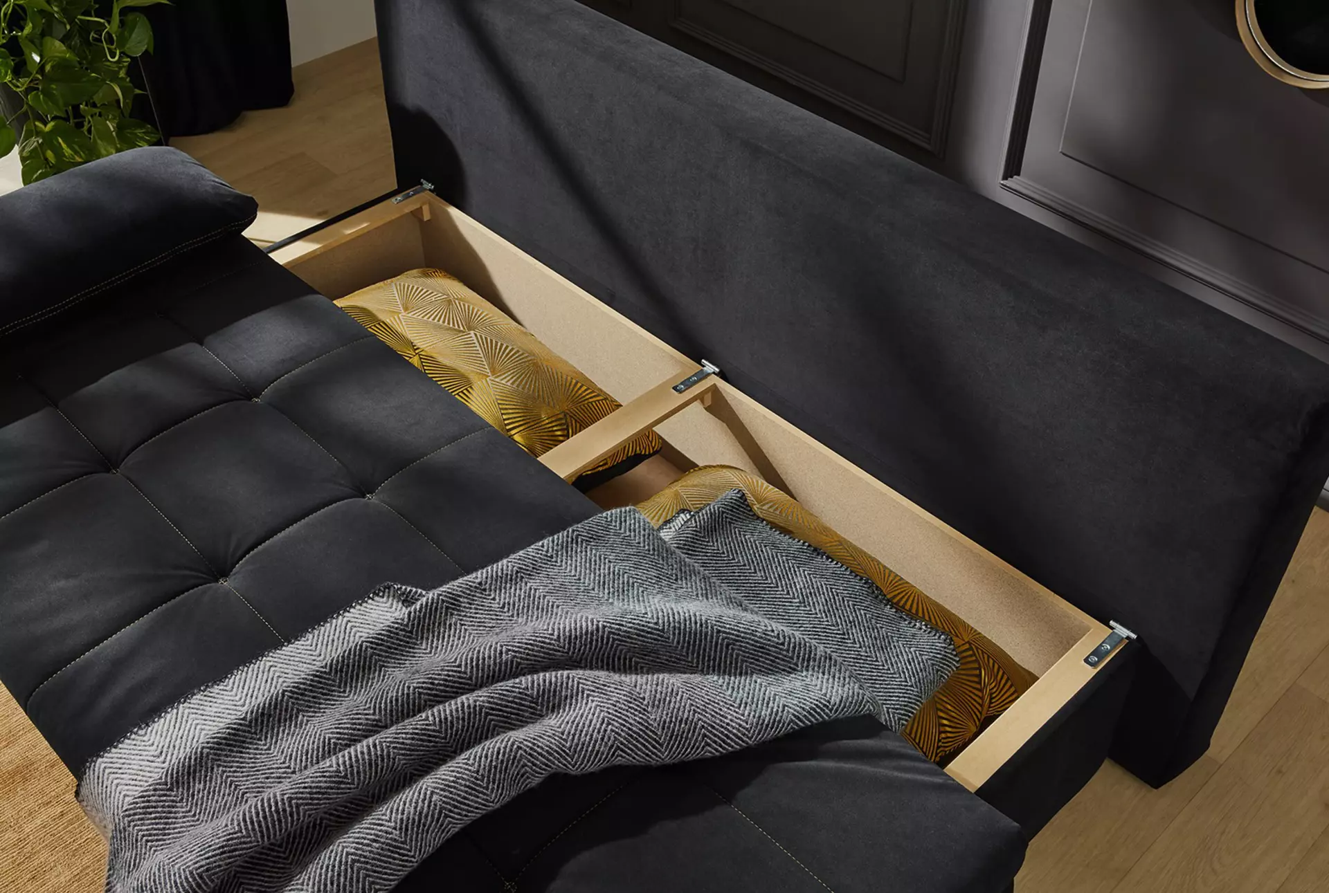 Schlafsofa SARAH CELECT Textil 95 x 76 x 202 cm