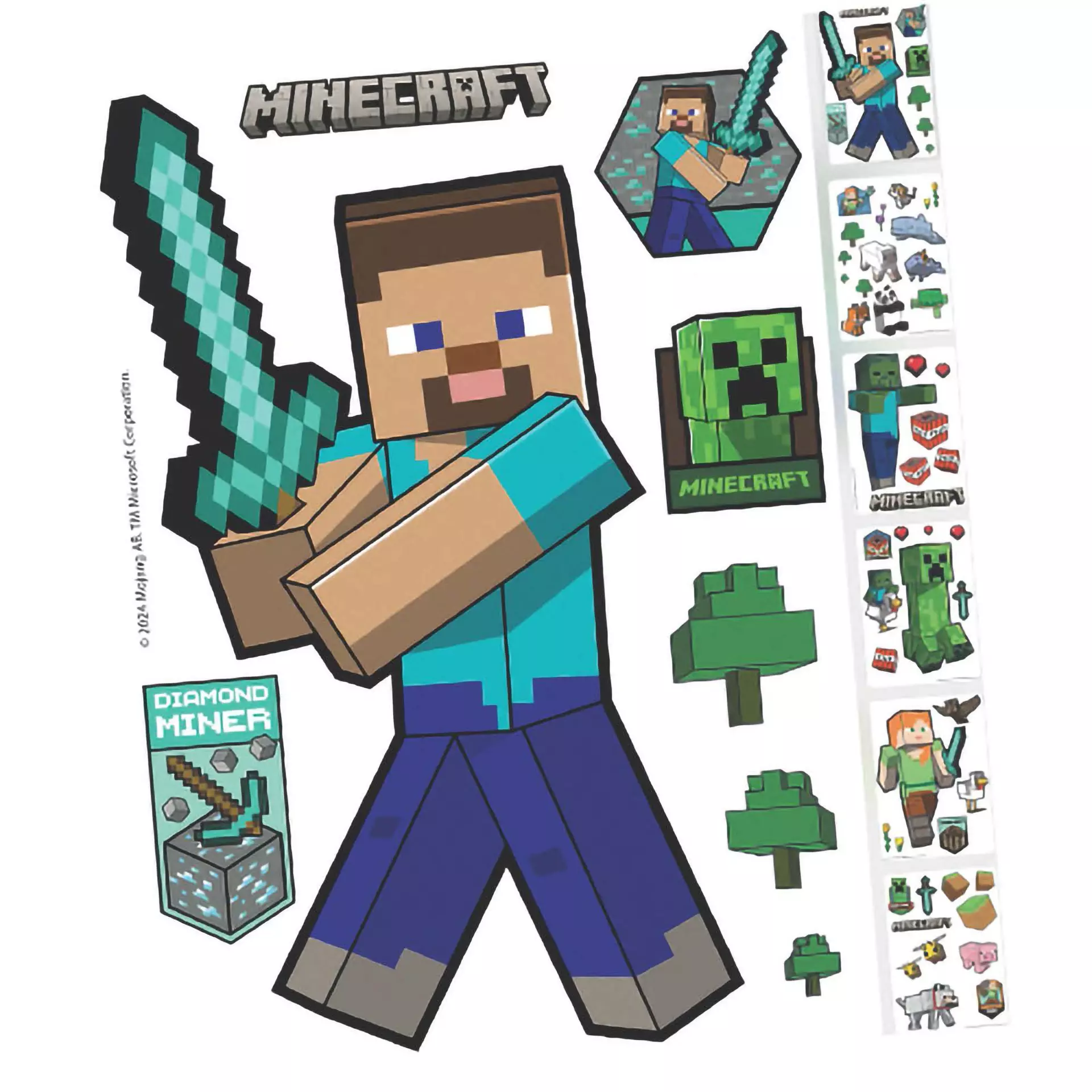 Wandtatoo MINECRAFT Minecraft Kunststoff 21 x 28 x 1 cm