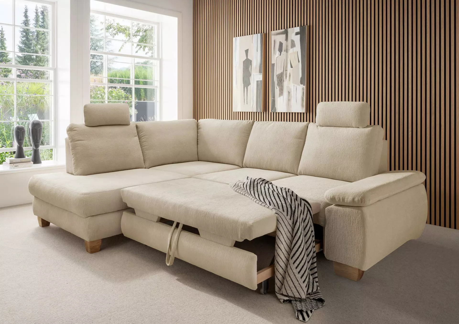 Polstergarnitur POSITANO CELECT Textil 206 x 91 x 261 cm