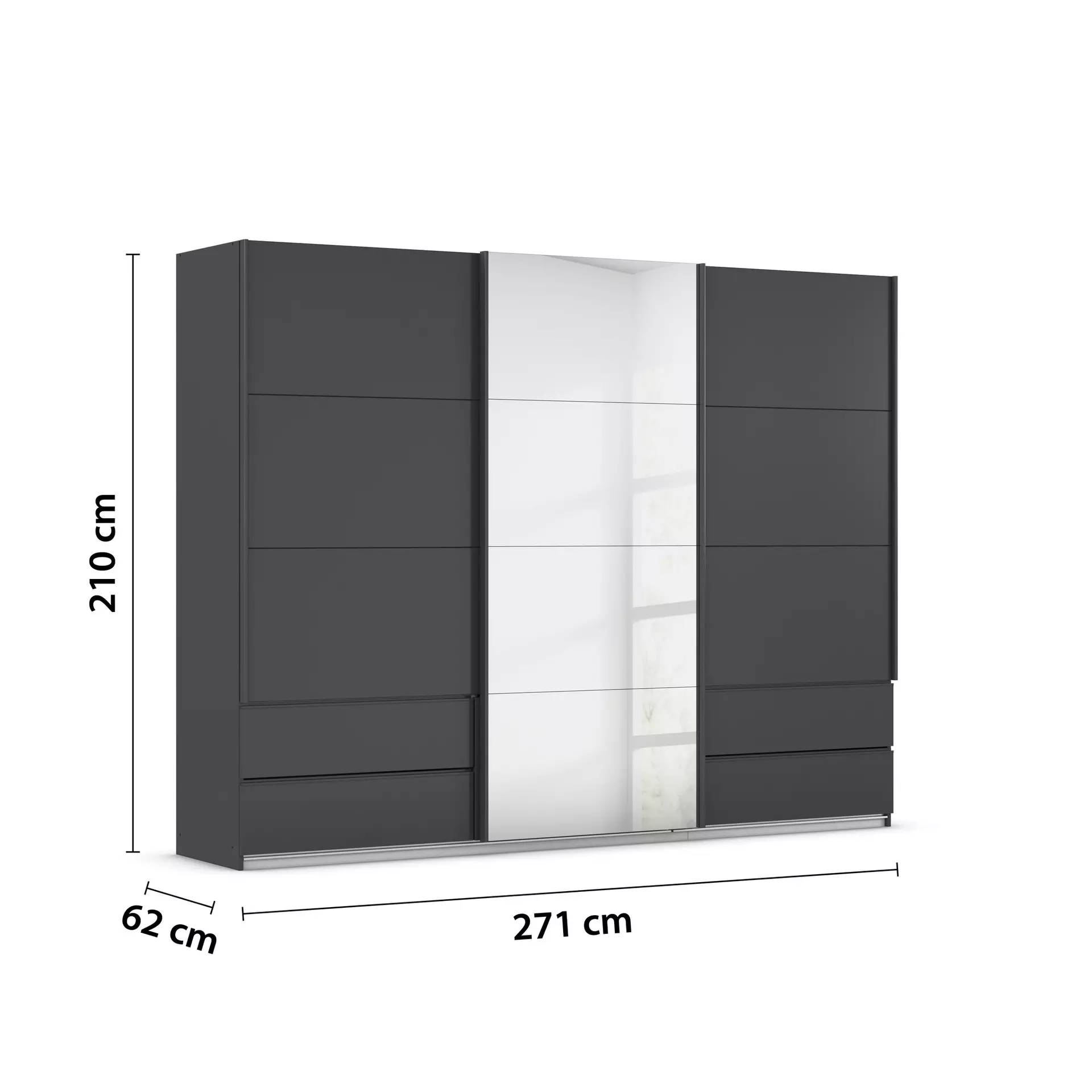 Schwebetürenschrank TALARA LIV'IN Holzwerkstoff 62 x 210 x 271 cm