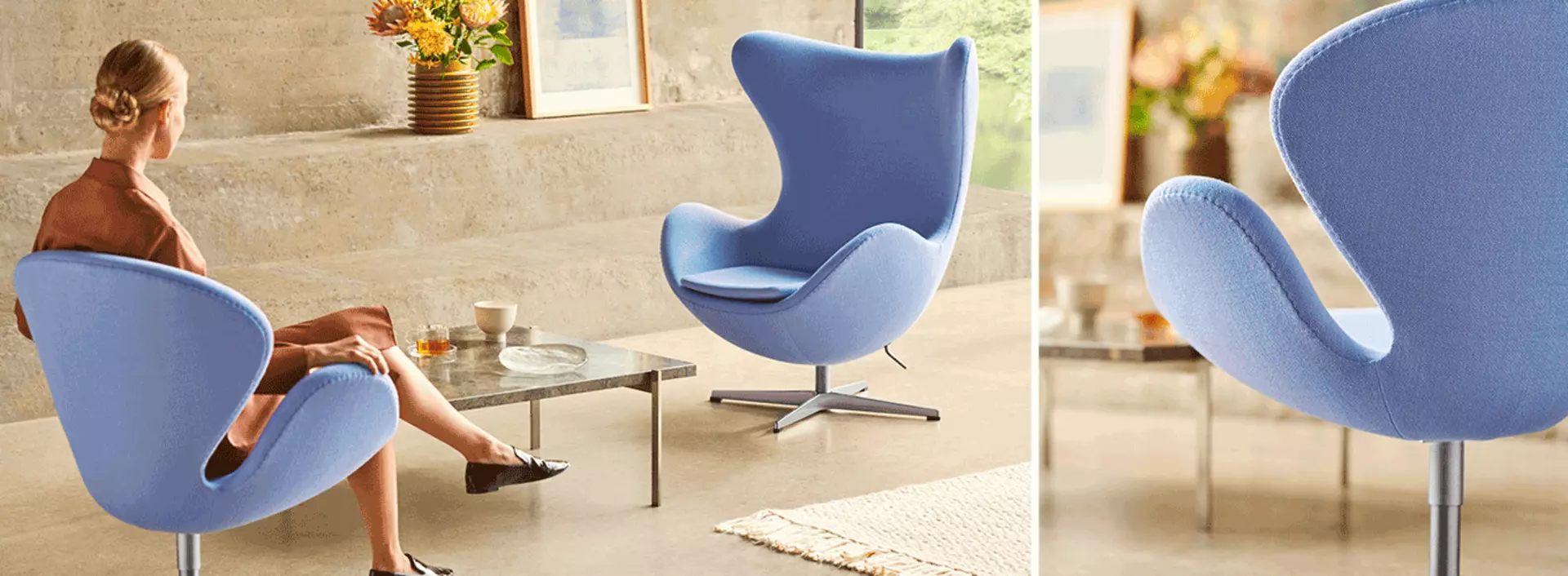 Designstarke Sessel von Fritz Hansen bei interni by inhofer in Senden