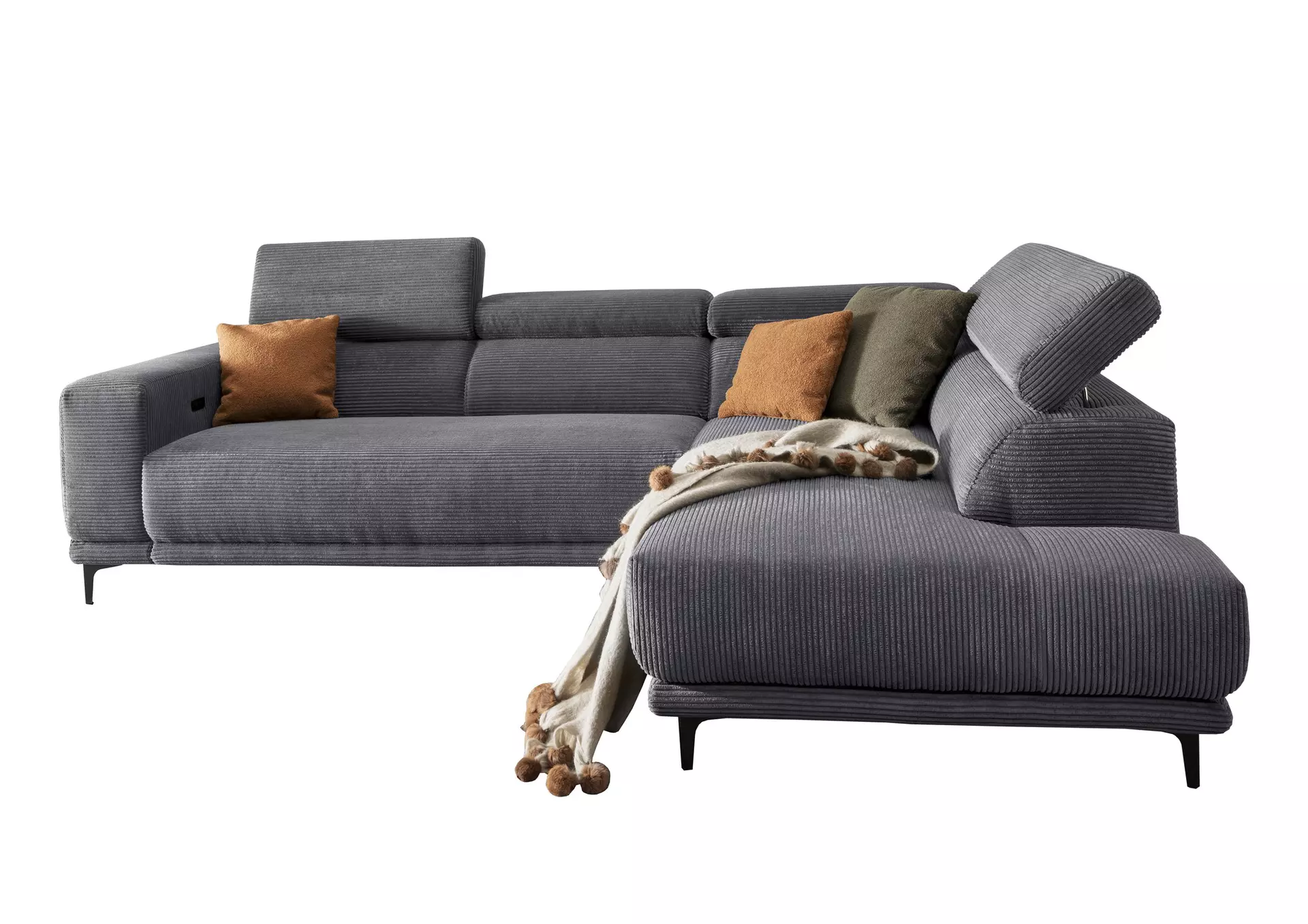 Polstergarnitur 7537 VIA Textil 210 x 83 x 302 cm