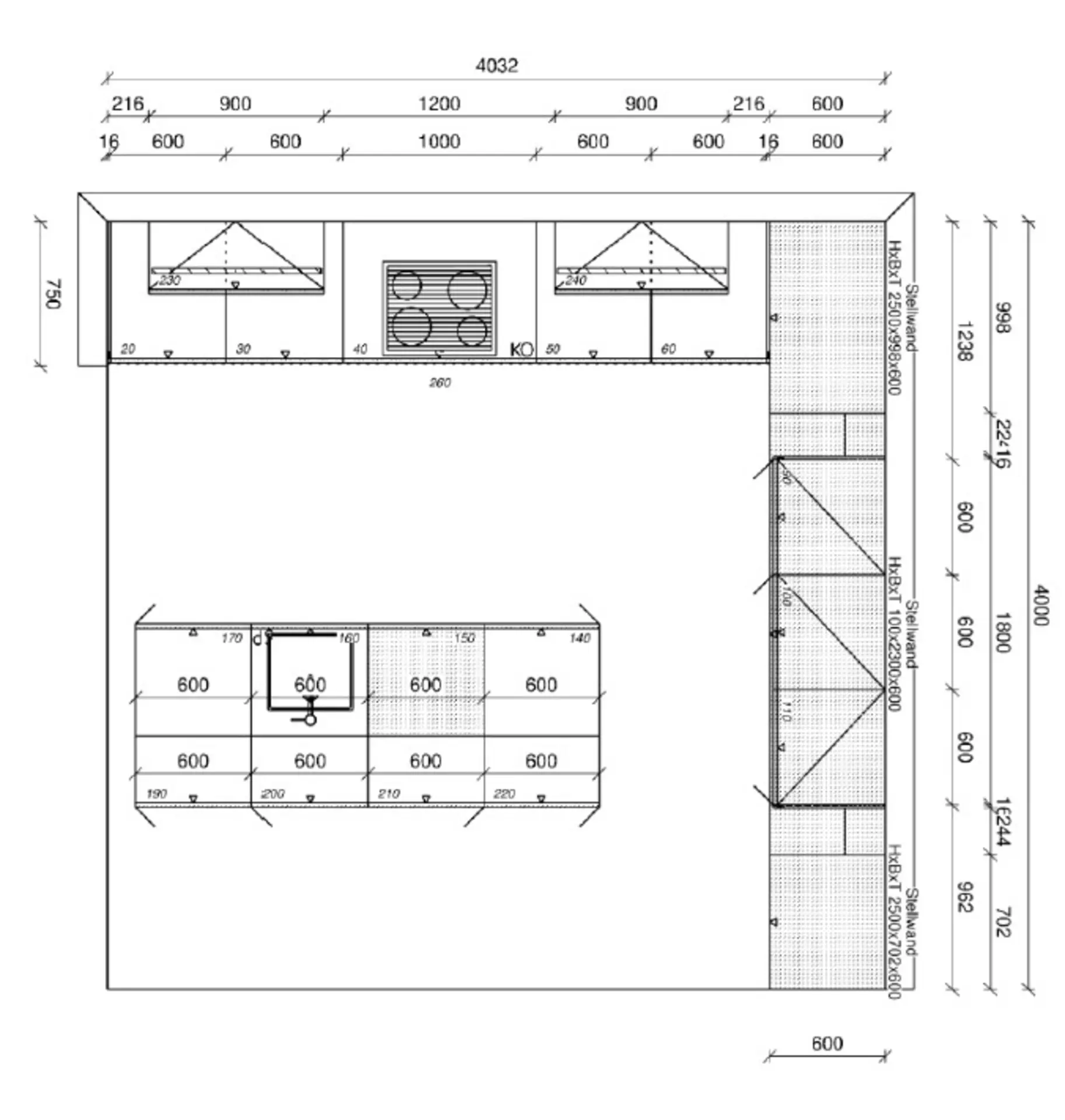 Grundriss zur Küche 6082