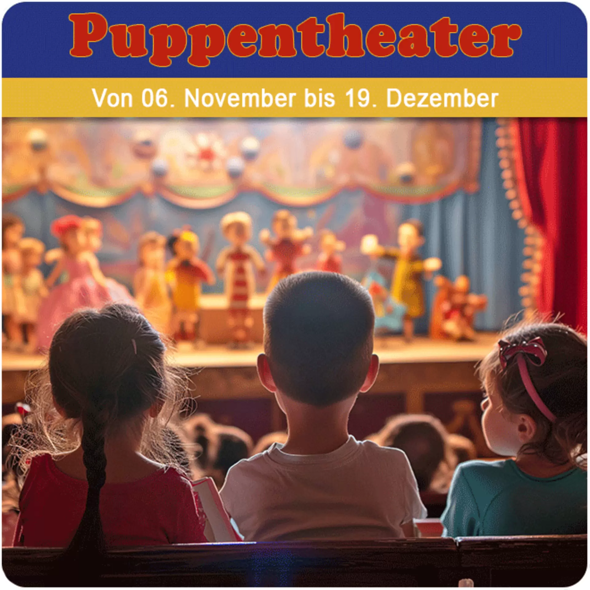 Szene aus dem beliebten Puppentheater während der Adventszeit bei Möbel Inhofer in Senden