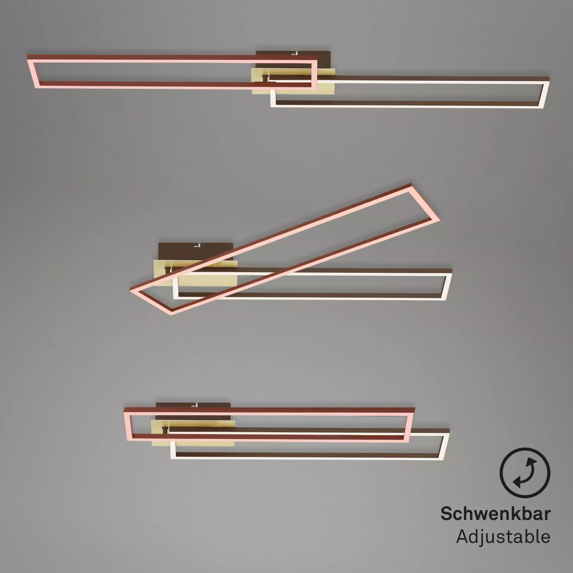 Deckenleuchte FRAME Briloner Metall 110 x 7 x 24 cm