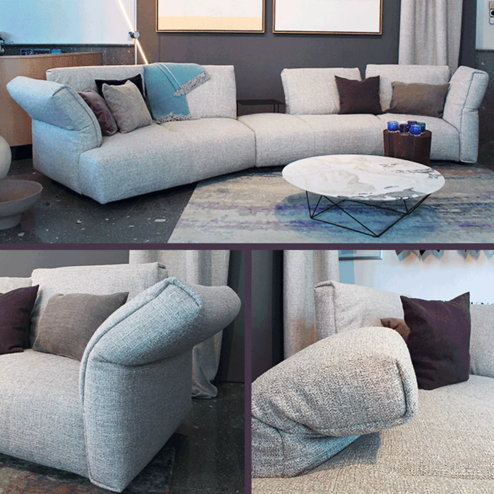 Das Designer Sofa Molamisa in Stoffausführung bei interni by inhofer