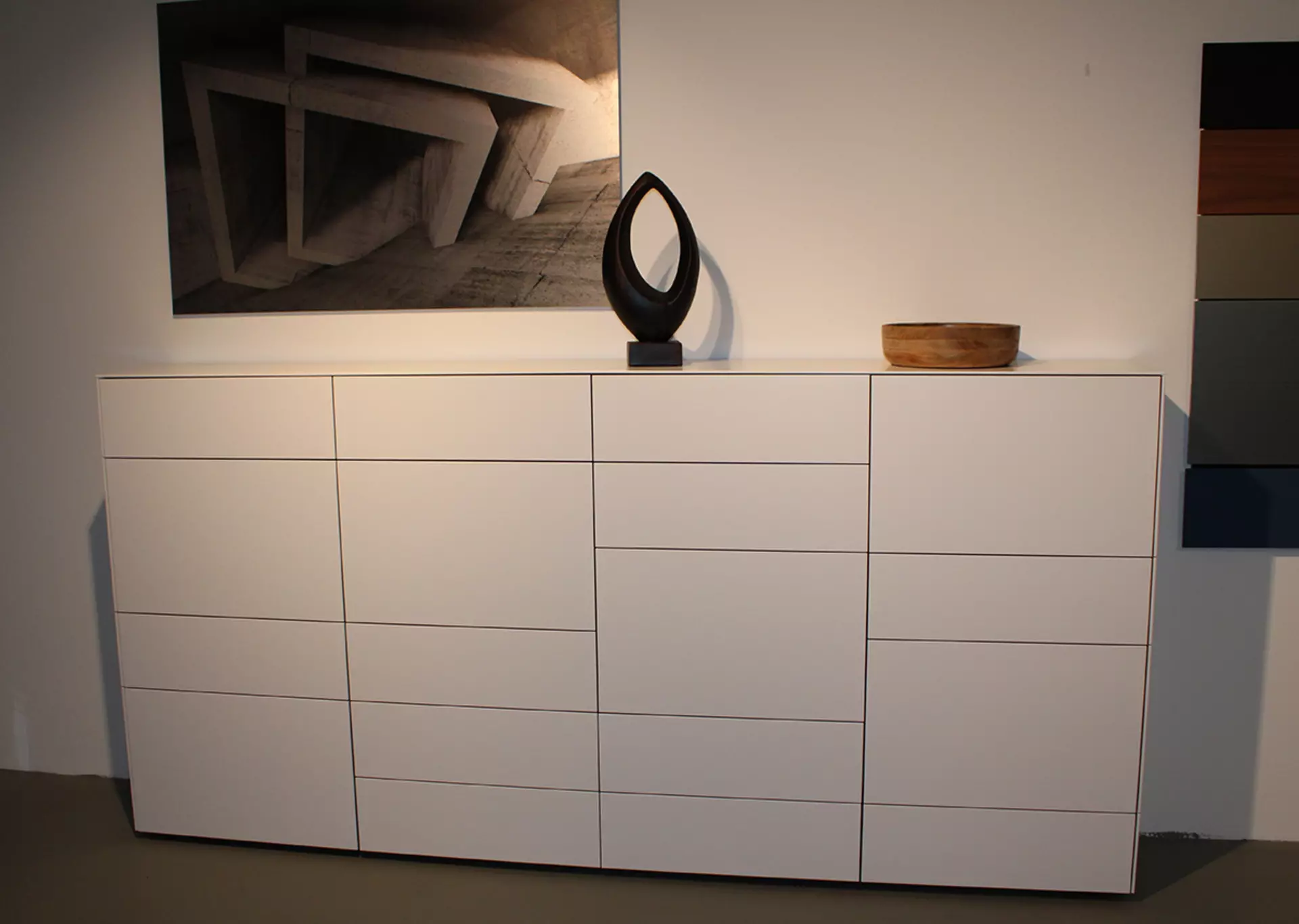 Sideboard SOMA Lack weiß / Lack graphit