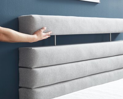 3. Bild von Boxspringbett ca. 211 x 110 x 140 cm Sun Garden grau