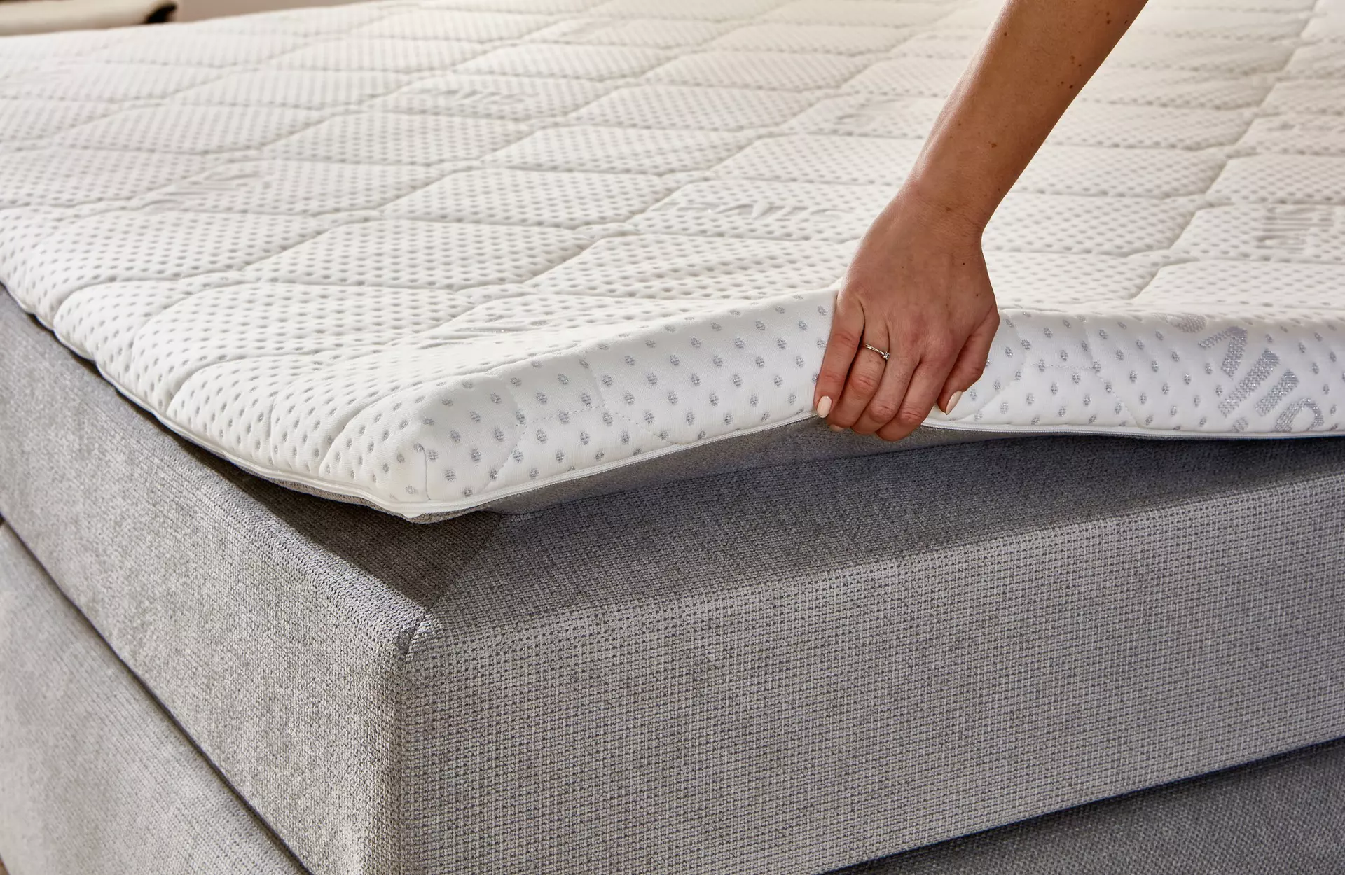 Boxspringbett BX2310 Sun Garden Textil 208 x 115 x 214 cm