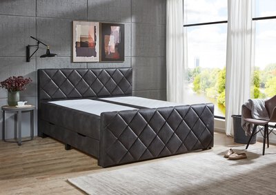 3. Bild von Boxspringbett ca. 222 x 112 x 200 cm Sun Garden grau
