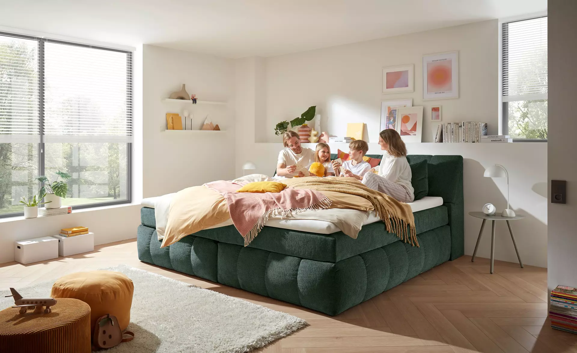 Boxspringbett BEARFORD ED-Lifestyle Textil 250 x 106 x 240 cm