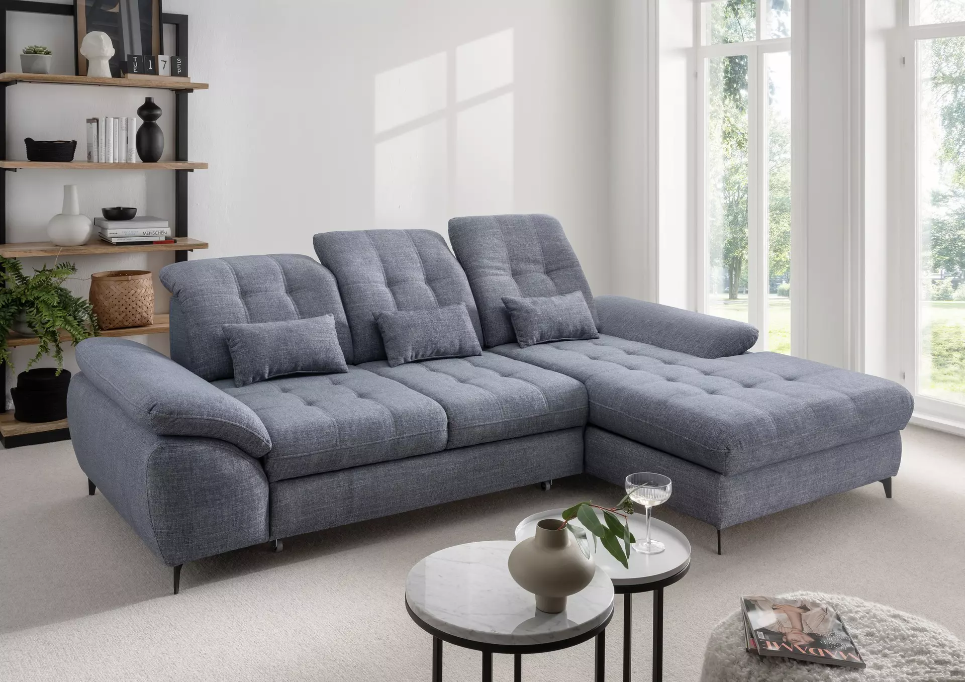 Polstergarnitur DELPHINO CELECT Textil 189 x 89 x 273 cm