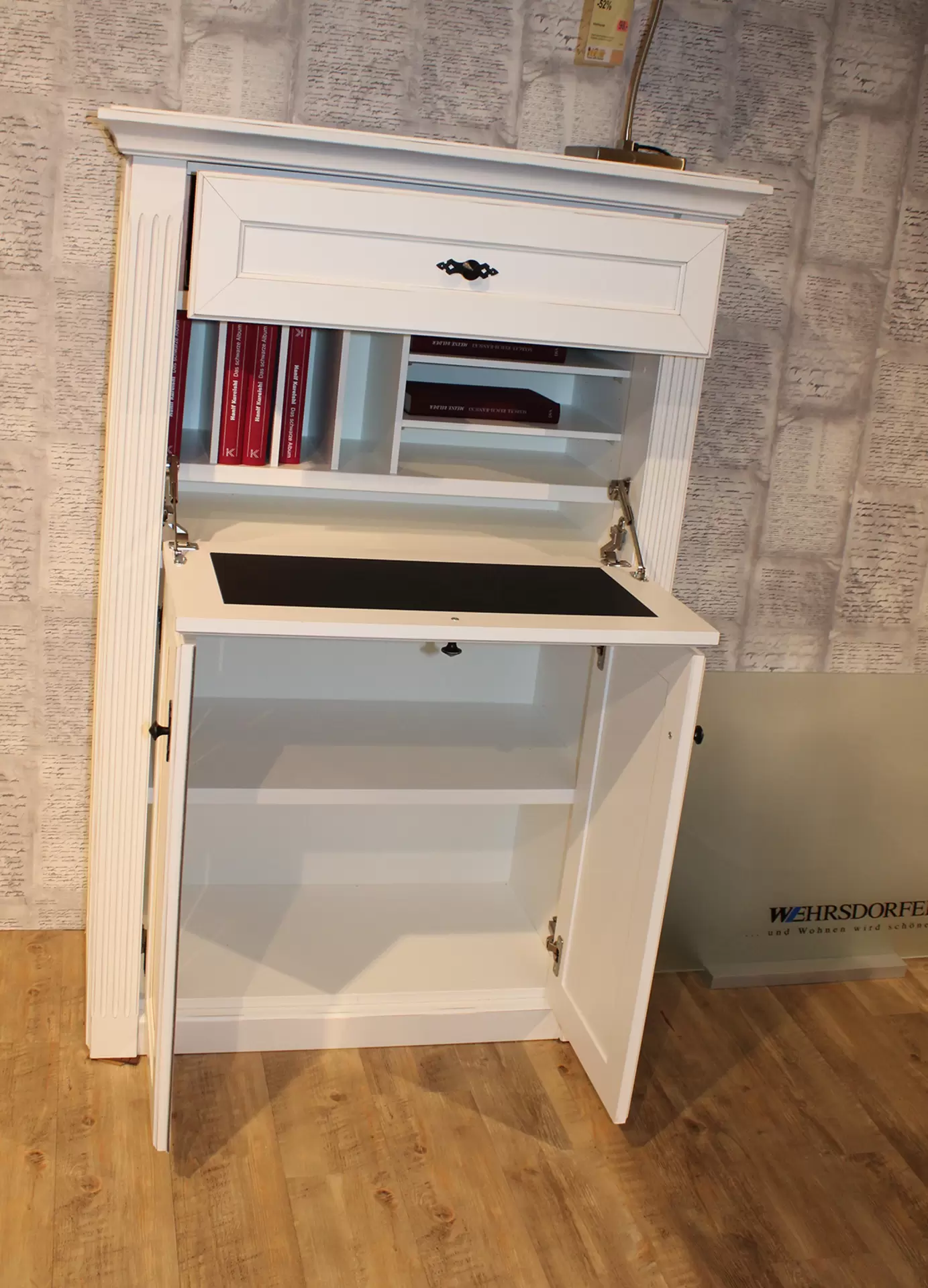Sekretär MAISONETTE 2trg, 1 Kappe, 1 Schubkasten