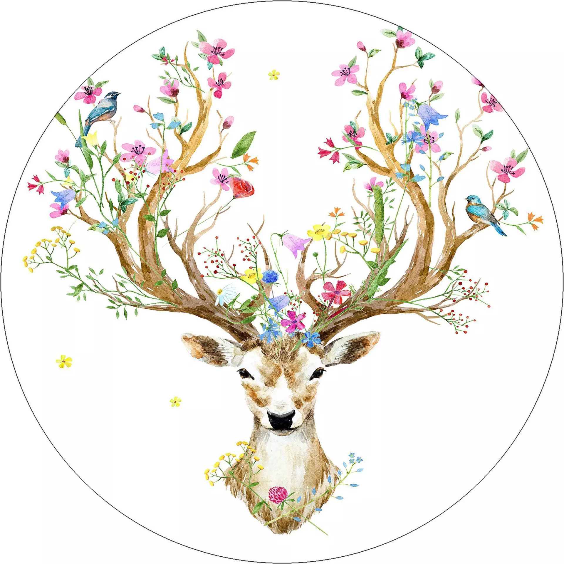 Bild Beautiful Deer Pro-Art Glas 30 x 30 x 1 cm