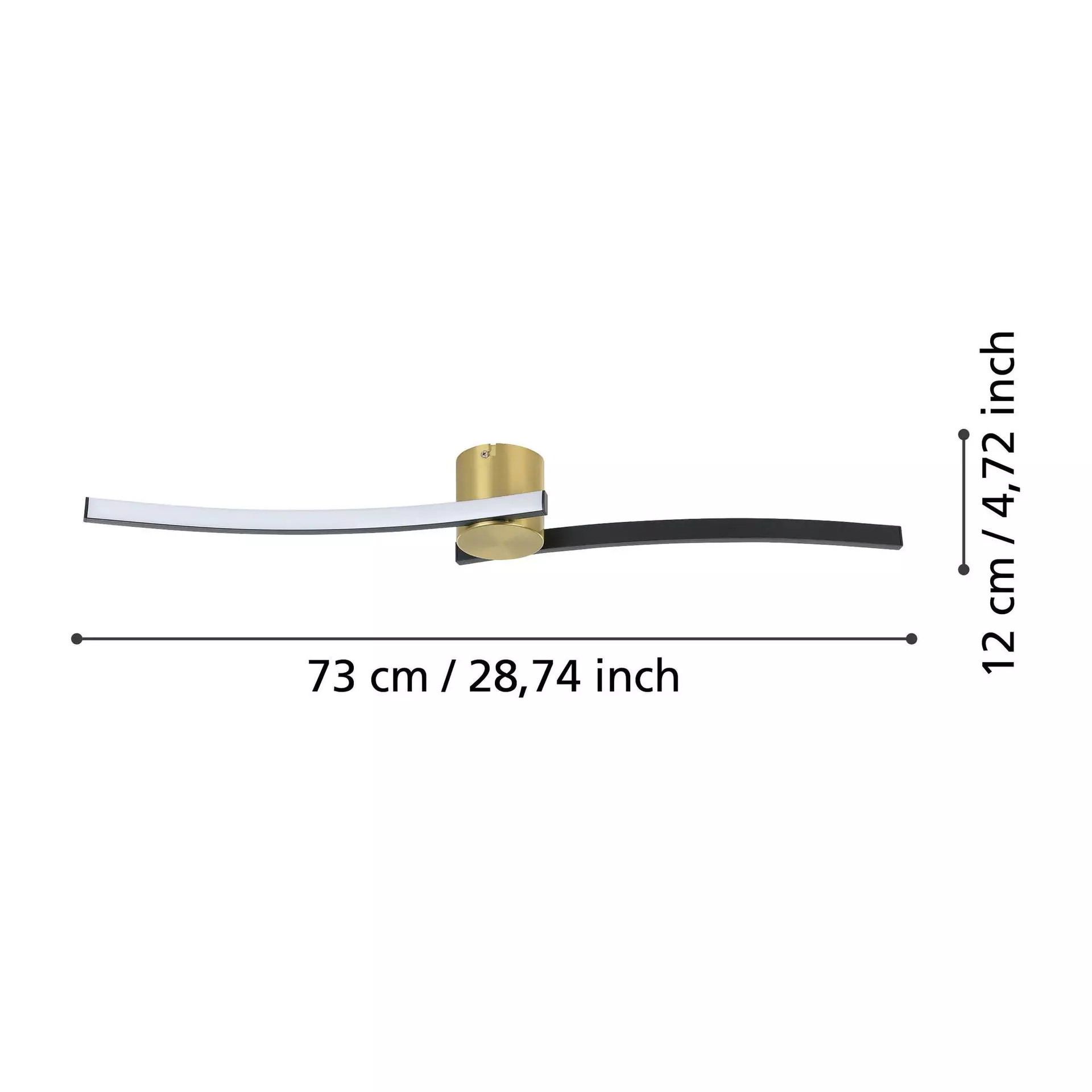 Wandleuchte AIETA Eglo Metall 72 x 8 x 12 cm
