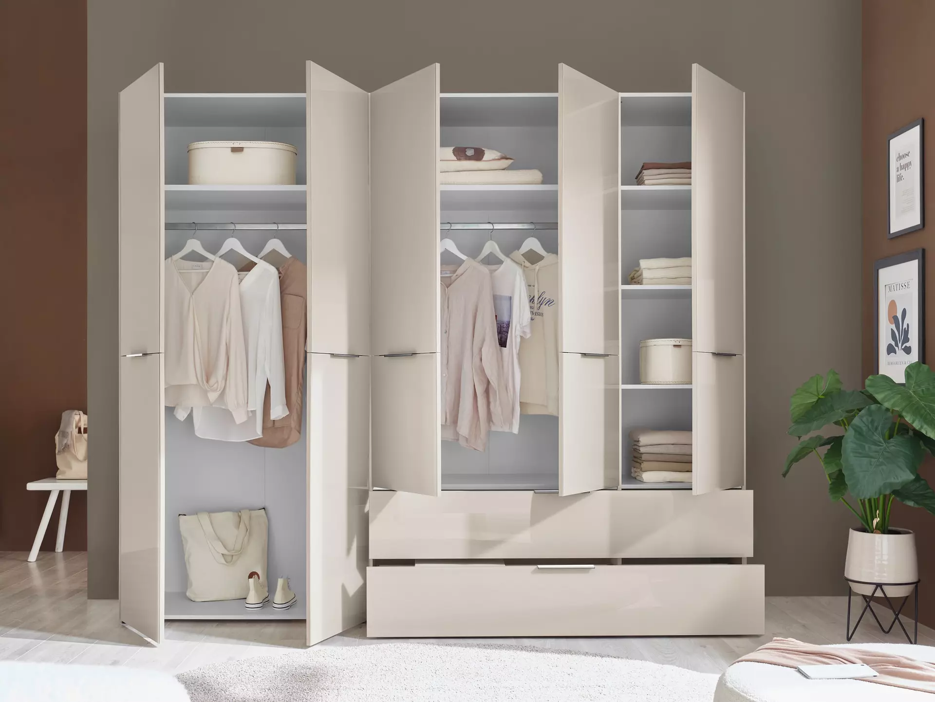 Drehtürenschrank BARI Dreamoro Holzwerkstoff 57 x 212 x 250 cm